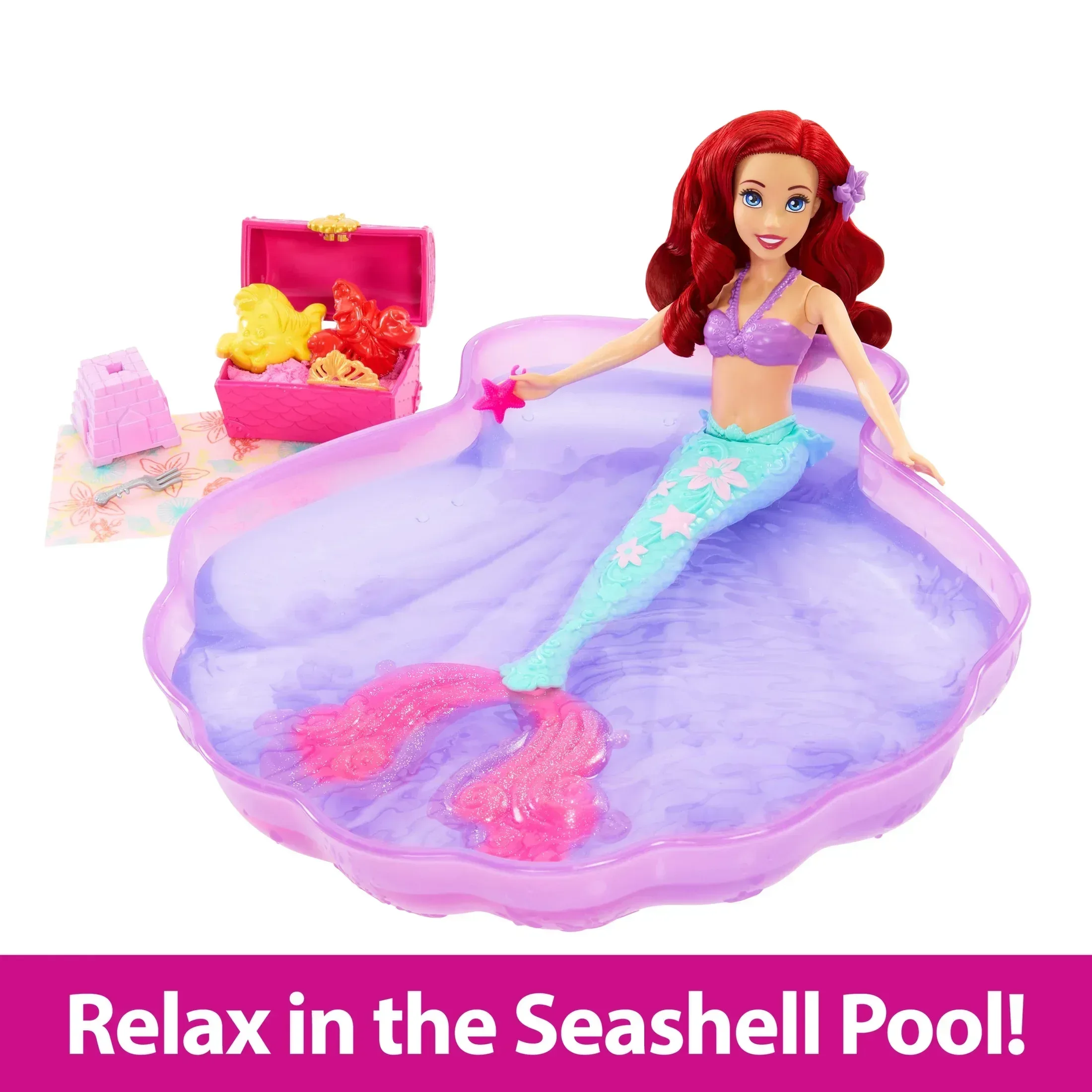 Disney Princess Ariel Doll & Pool Set with Moldable Sand, Inspired by Disney The Little Mermaid - Image 5