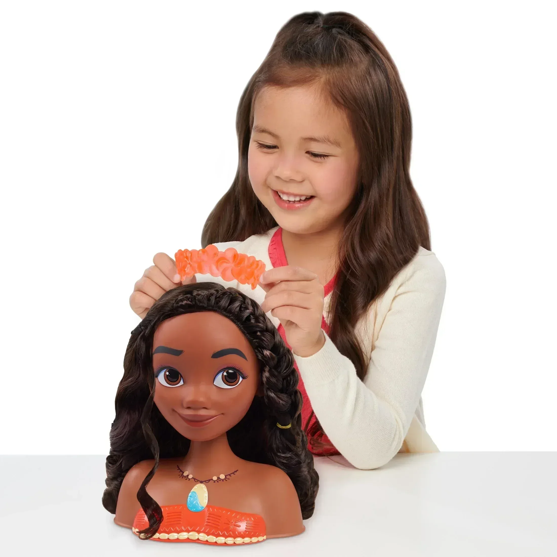 Disney Princess Moana Styling Head, 14-pieces, Pretend Play, Kids Toys for Ages 3 up - Image 4