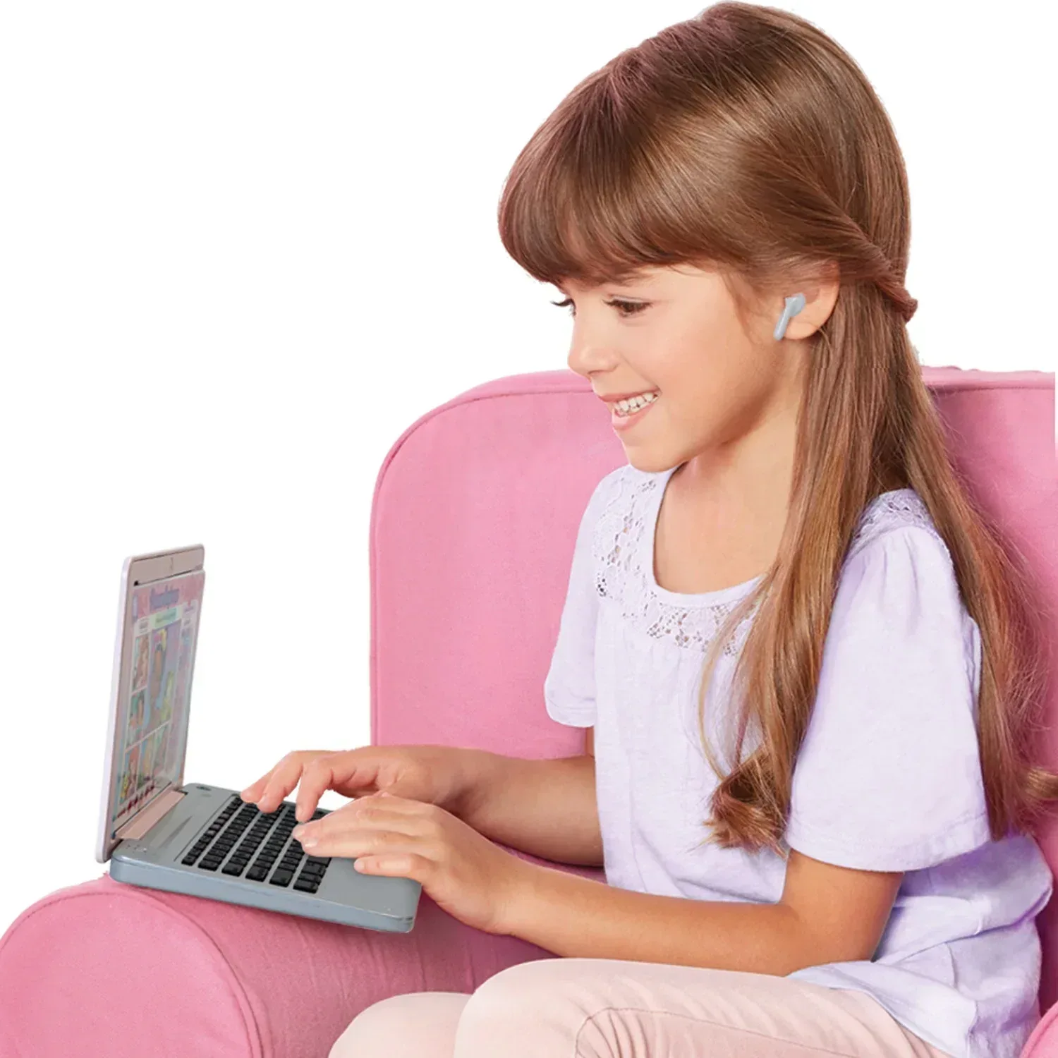 Disney Princess Style Collection Pink Pretend Laptop with Play Earbuds 5 Ways to Play 0.89Pound - Image 10