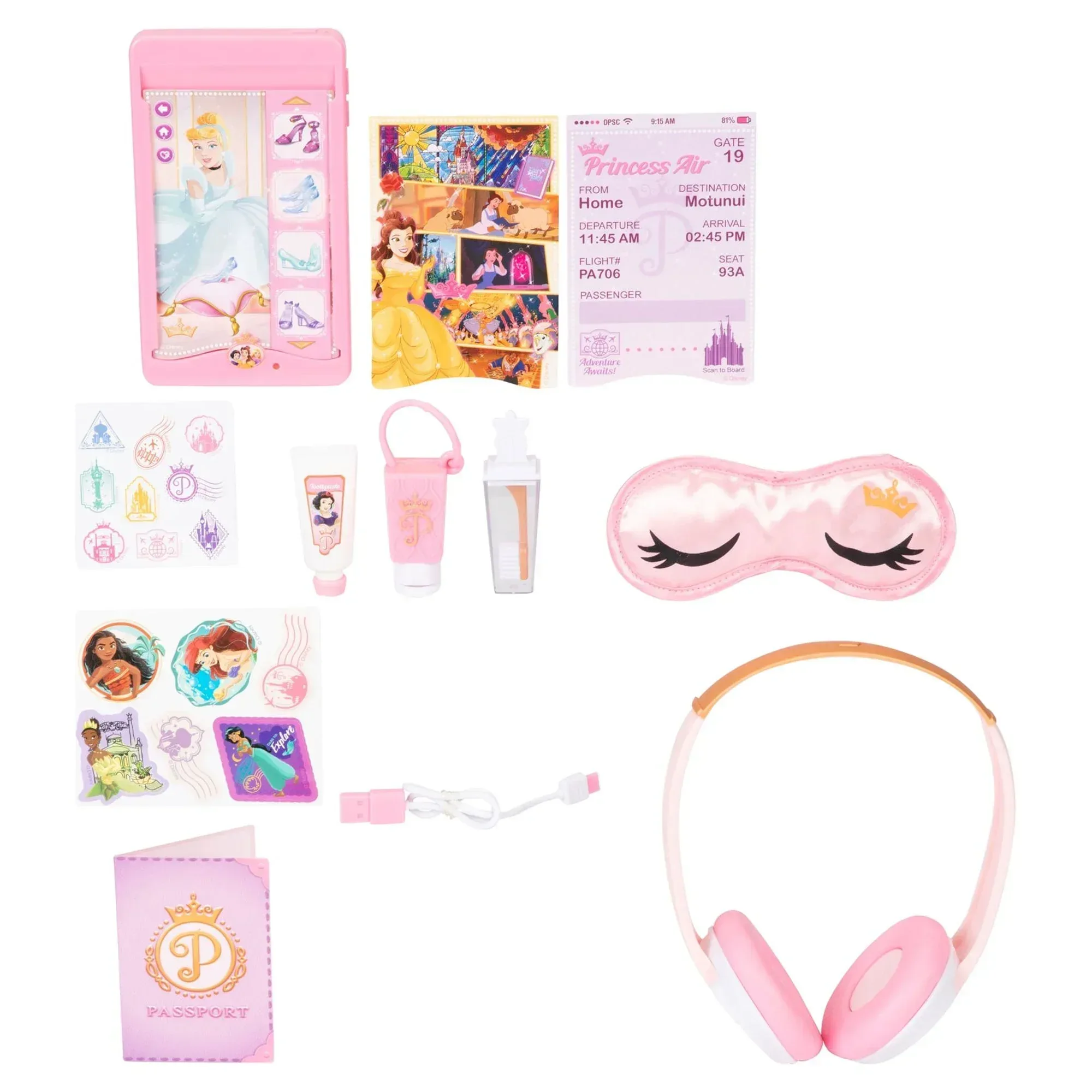 Disney Princess Style Collection World Traveler Child Suitcase Playset - Image 5
