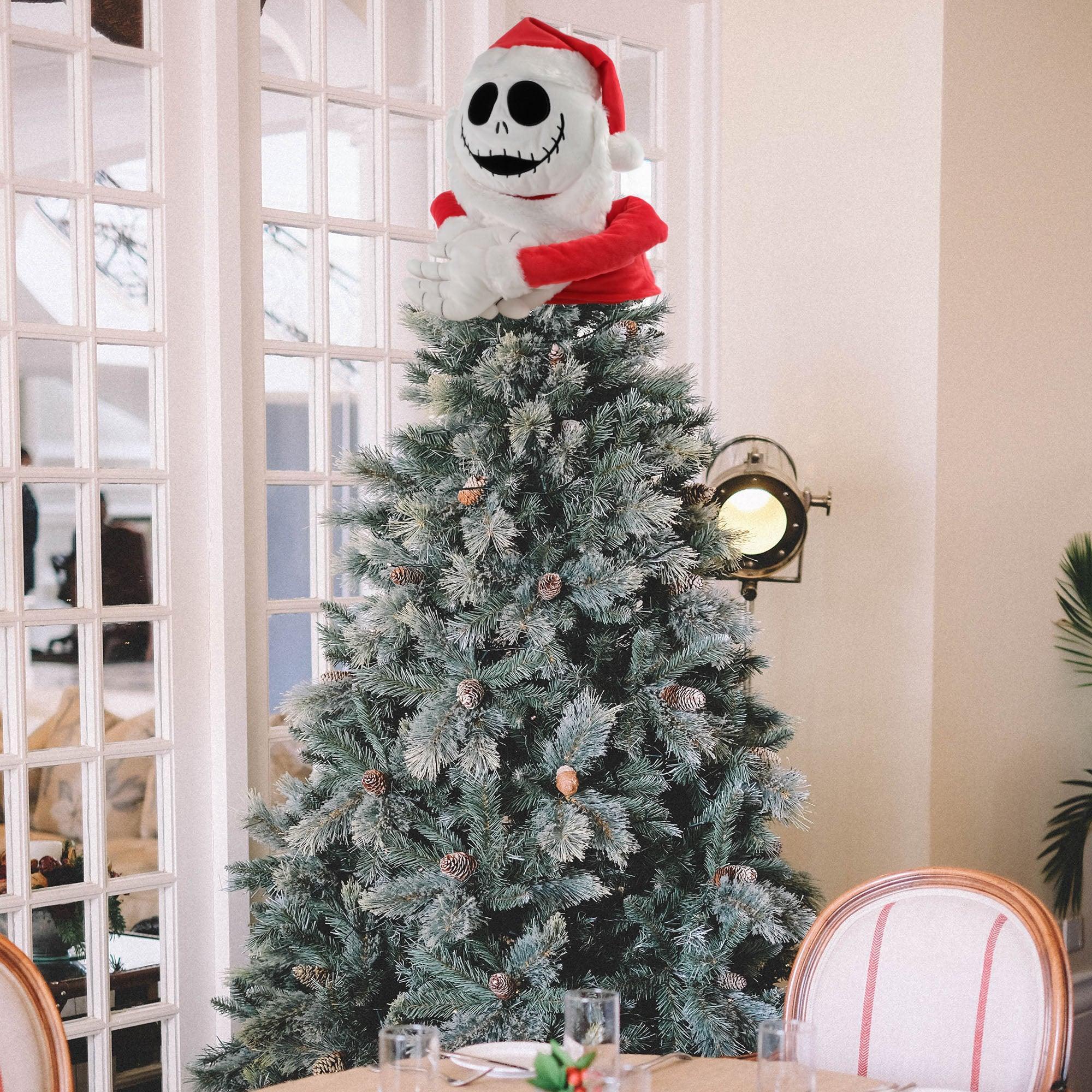 Disney, The Nightmare Before Christmas Jack Skellington Holiday Plush Tree Hugger, Black 11.5" High - Image 3