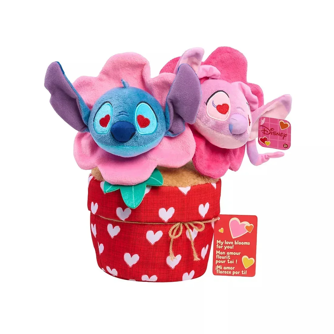 Disney Valentine Blooming Potted Plush - Stitch