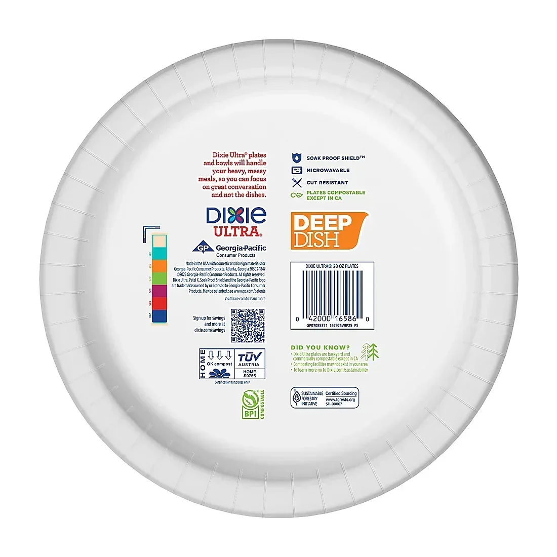 Dixie Ultra Extra Deep Dish Disposable Paper Plates, 28 oz./115 ct. - Image 2