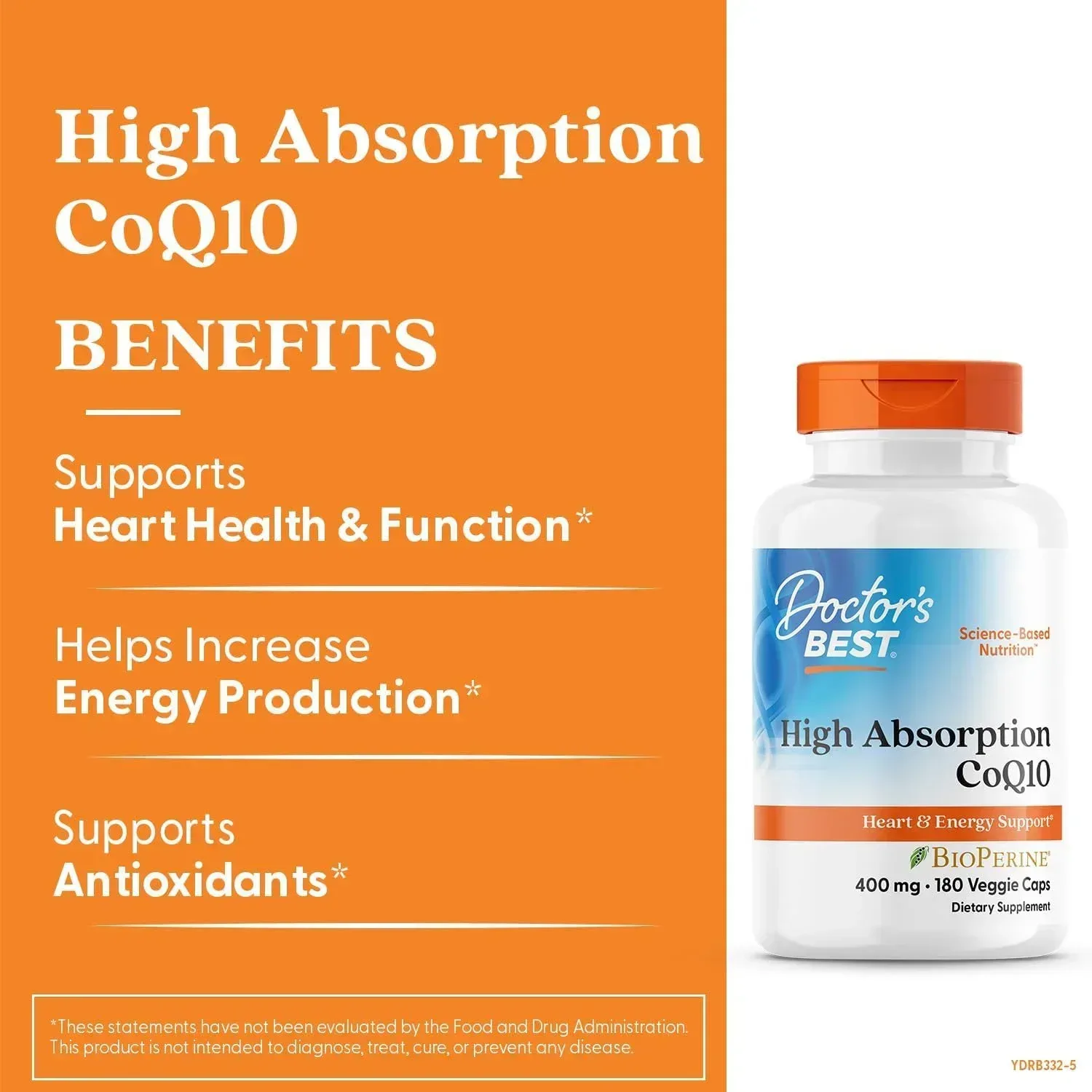 Doctor's Best, High Absorption CoQ10 with BioPerine®, 60 Veggie Caps - Image 7