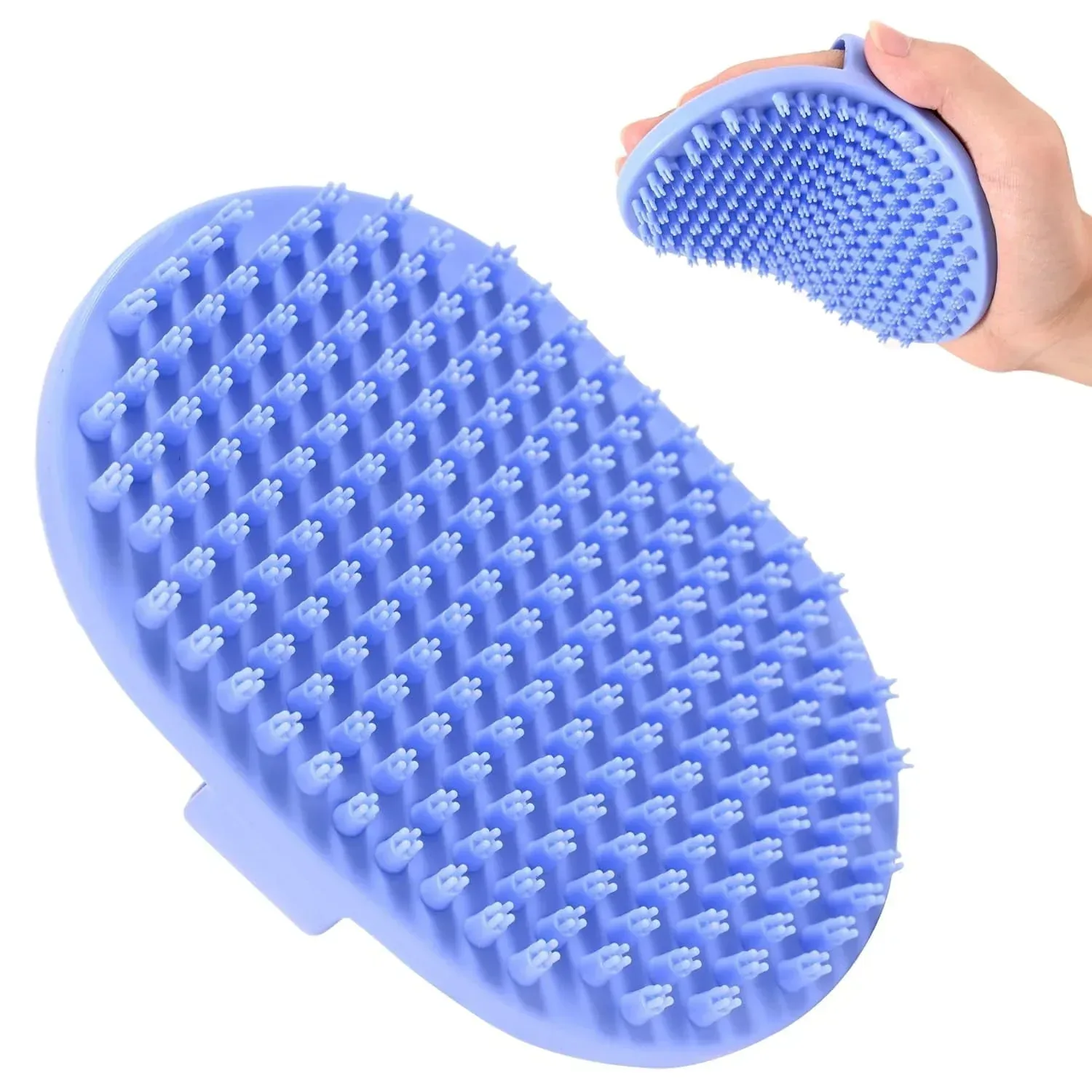 Dog Grooming Bath Brush, Pet Rubber Brush For Shower Scrubbing & Soothing Massage, Ideal for Long & Short Haired Dogs and Cats, Essential Puppy Grooming Accessories, 2 PACK [We Love Doodles] - Image 6