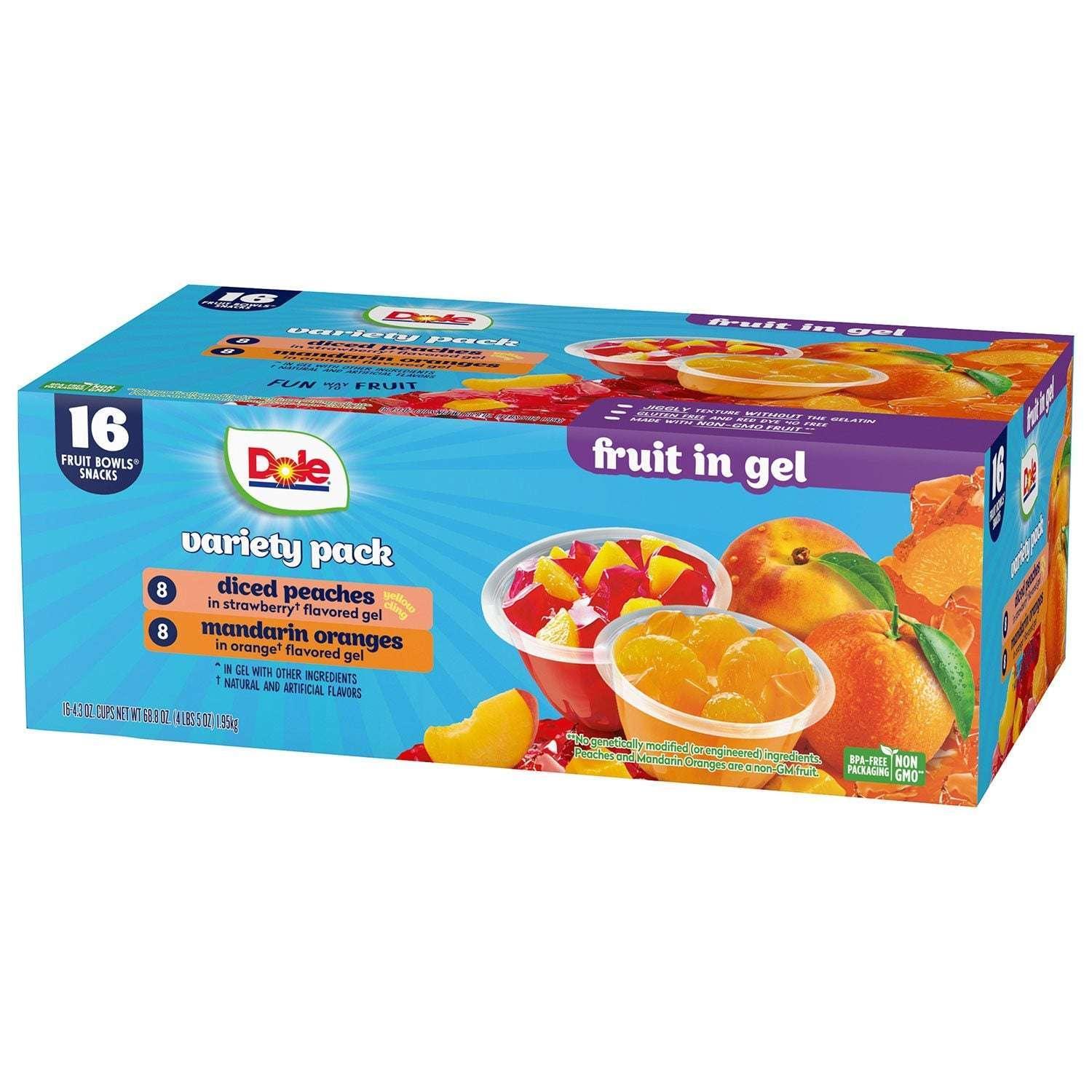 Dole Fruit Bowls in Gel Variety Pack 4.3 oz., 16 pk. - Image 2