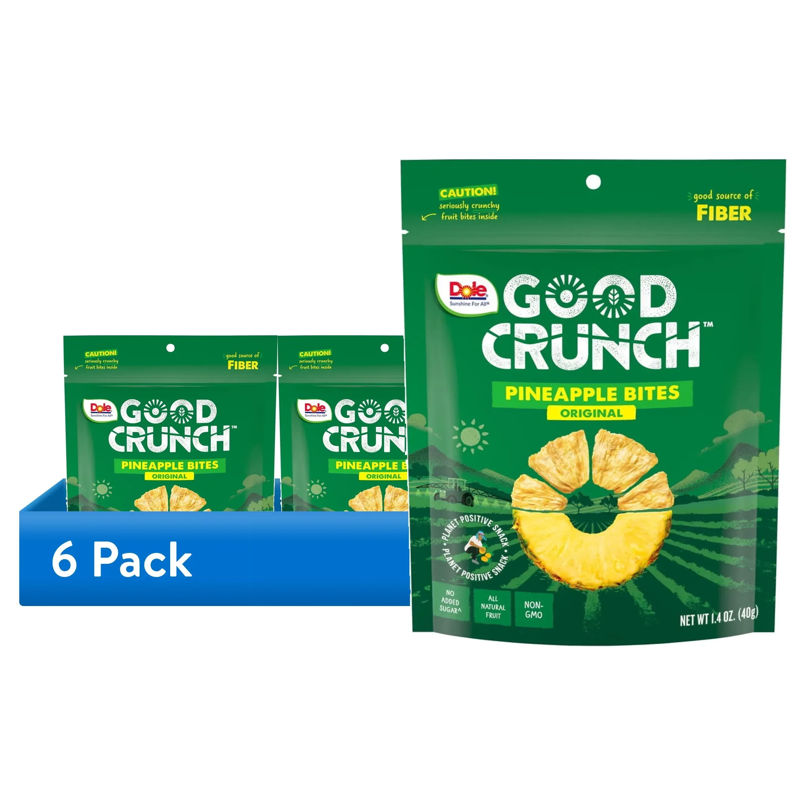 Dole Good Crunch Original Pineapple Bites, Made with All Natural Fruit, 1.4 oz - Image 10