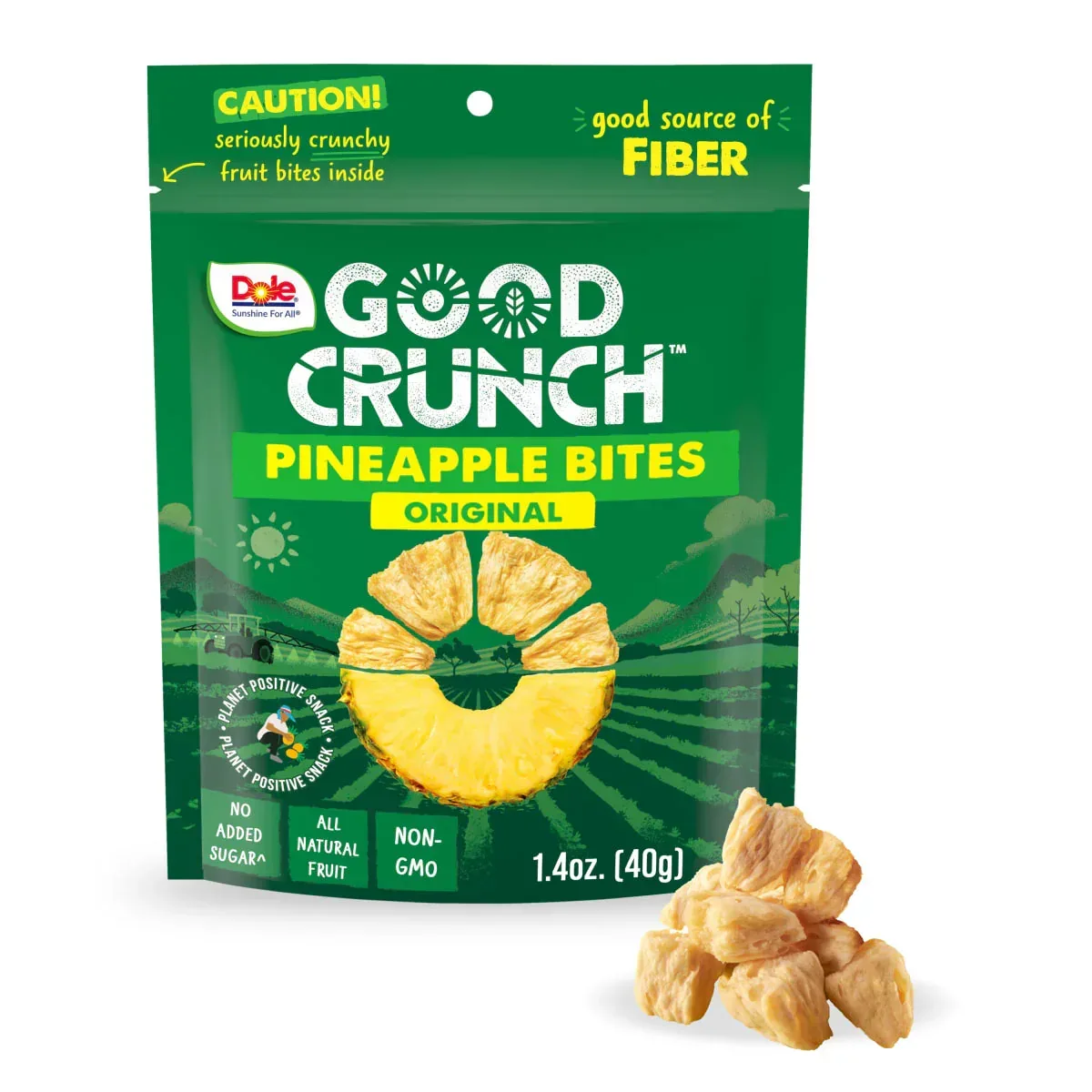 Dole Good Crunch Original Pineapple Bites, Made with All Natural Fruit, 1.4 oz - Image 7