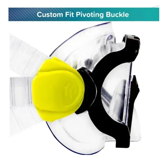 Dolfino Latex Free Adult Swim Mask, Black/Yellow, Ages 12+ - Image 5