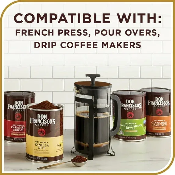Don Francisco's Premium Medium Roast Vanilla Nut 100% Arabica Ground Coffee, 12 oz Can - Image 4