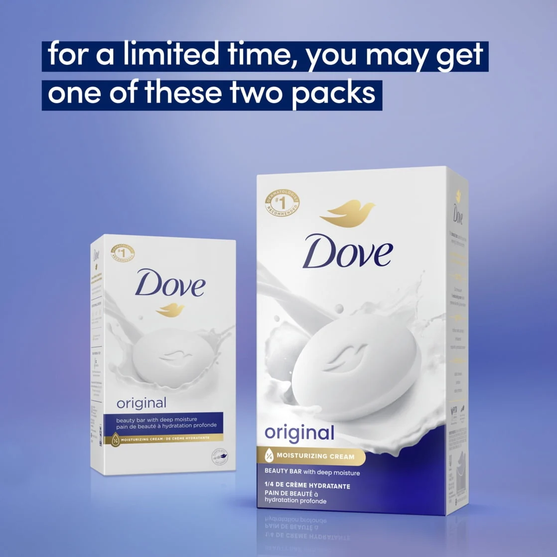 Dove Beauty Bar Women's Bath Soap Original, 3.75 oz 8 Bars - Image 3