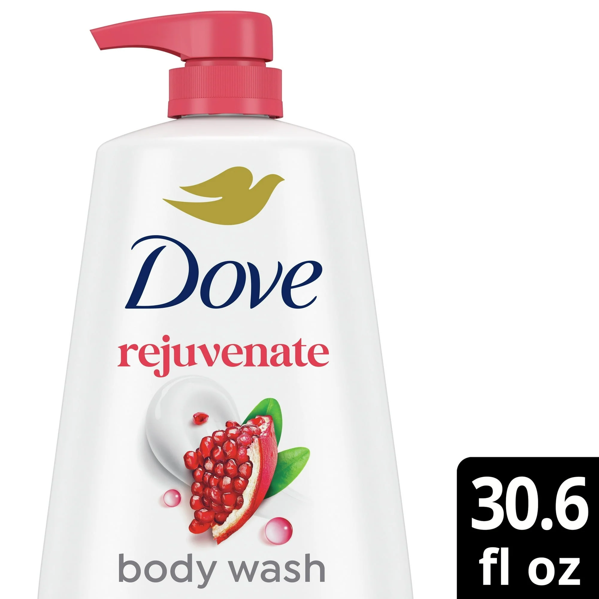 Dove Body Wash for Women Rejuvenating Pomegranate & Hibiscus All Skin, 30.6 oz with Pump - Image 2