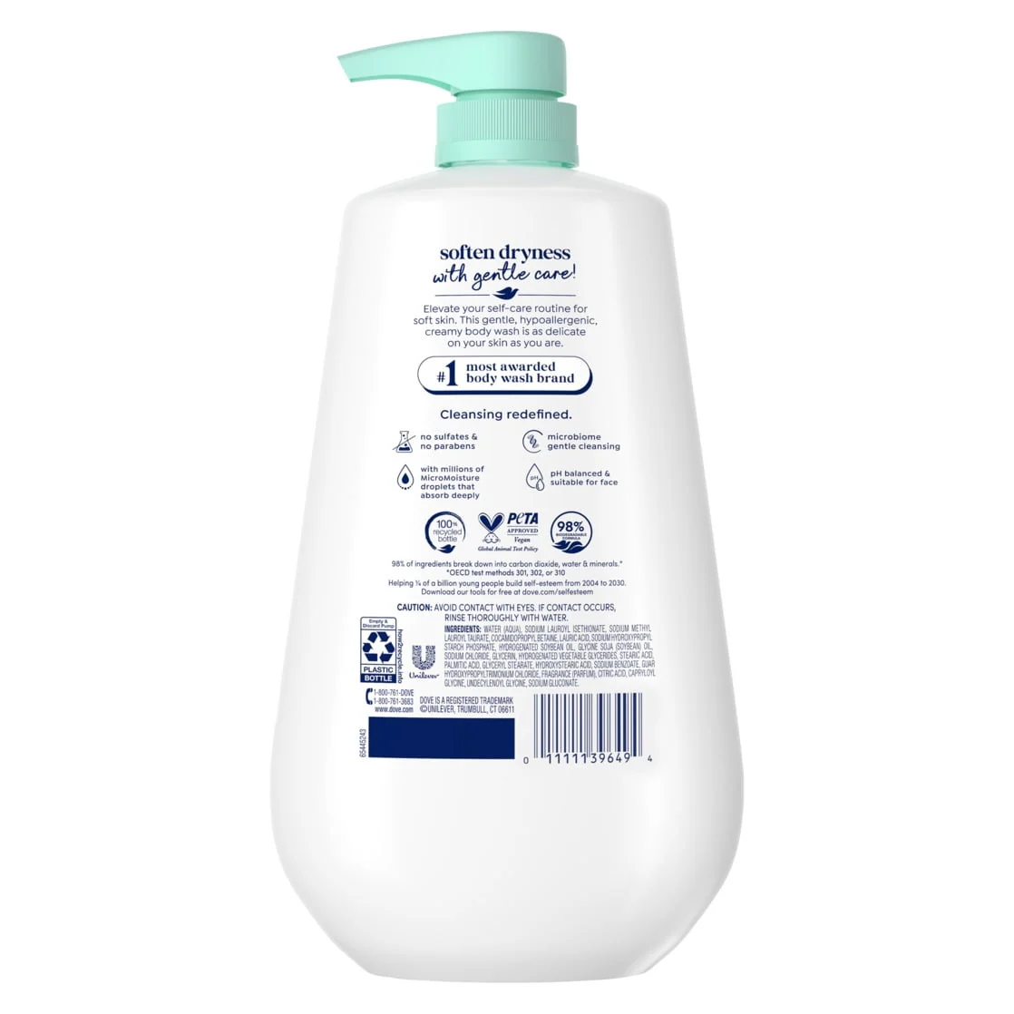 Dove Body Wash with Pump Sensitive Skin, 30.6 fl oz - Image 10