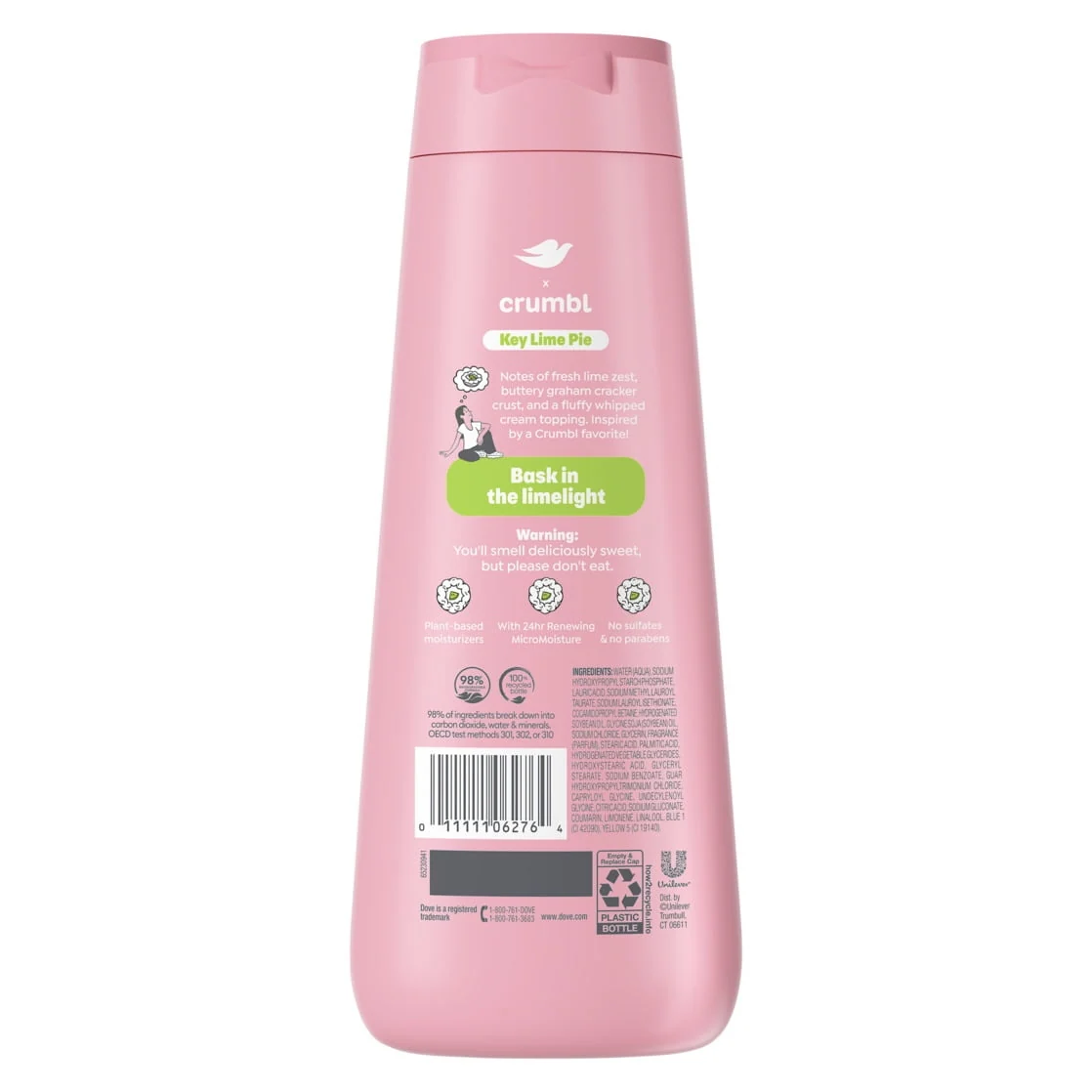 Dove Crumbl Limited Edition Body Wash Key Lime Pie, 20 fl oz - Image 7