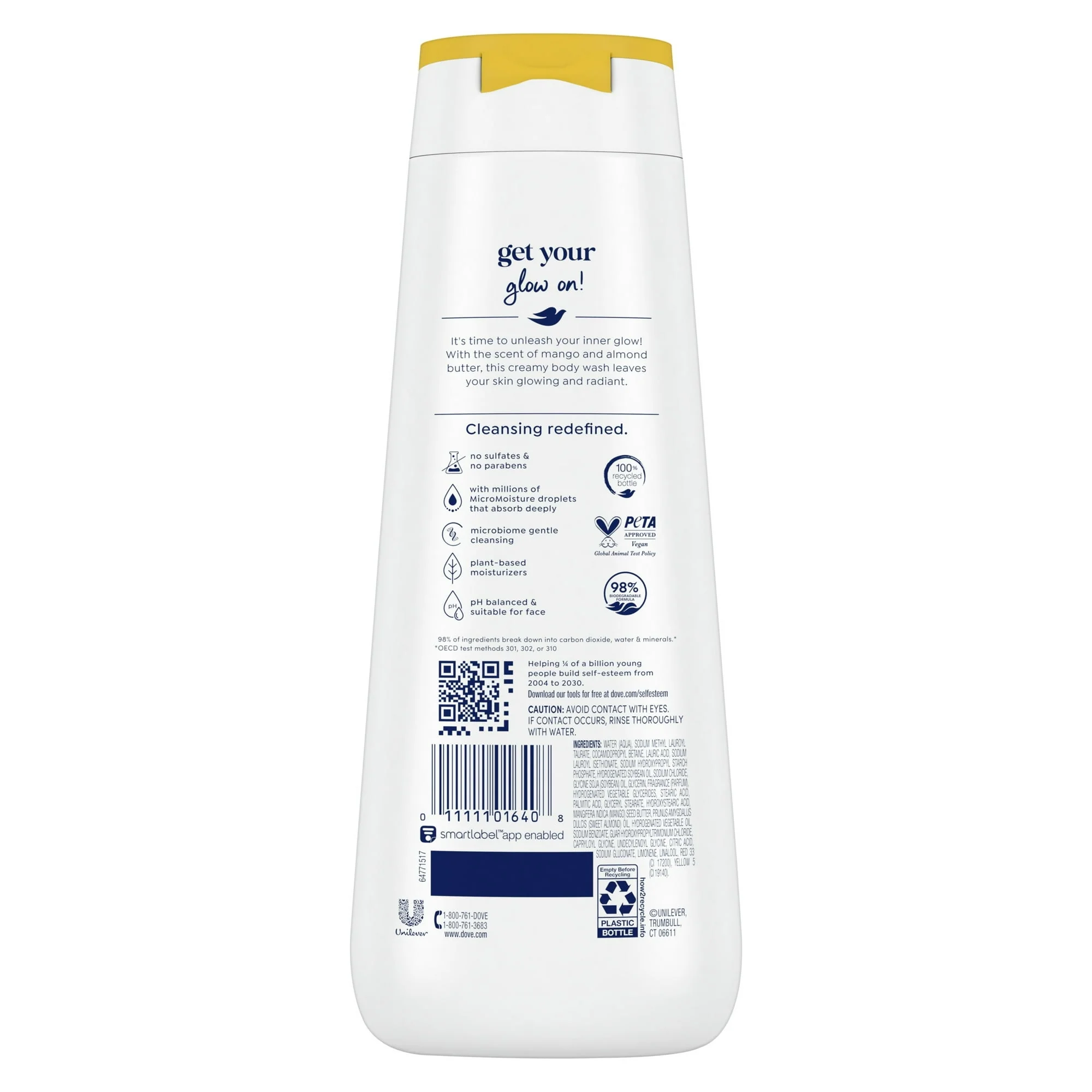 Dove Glowing Gentle Body Wash for Women Mango & Almond Butter, 20 oz - Image 13