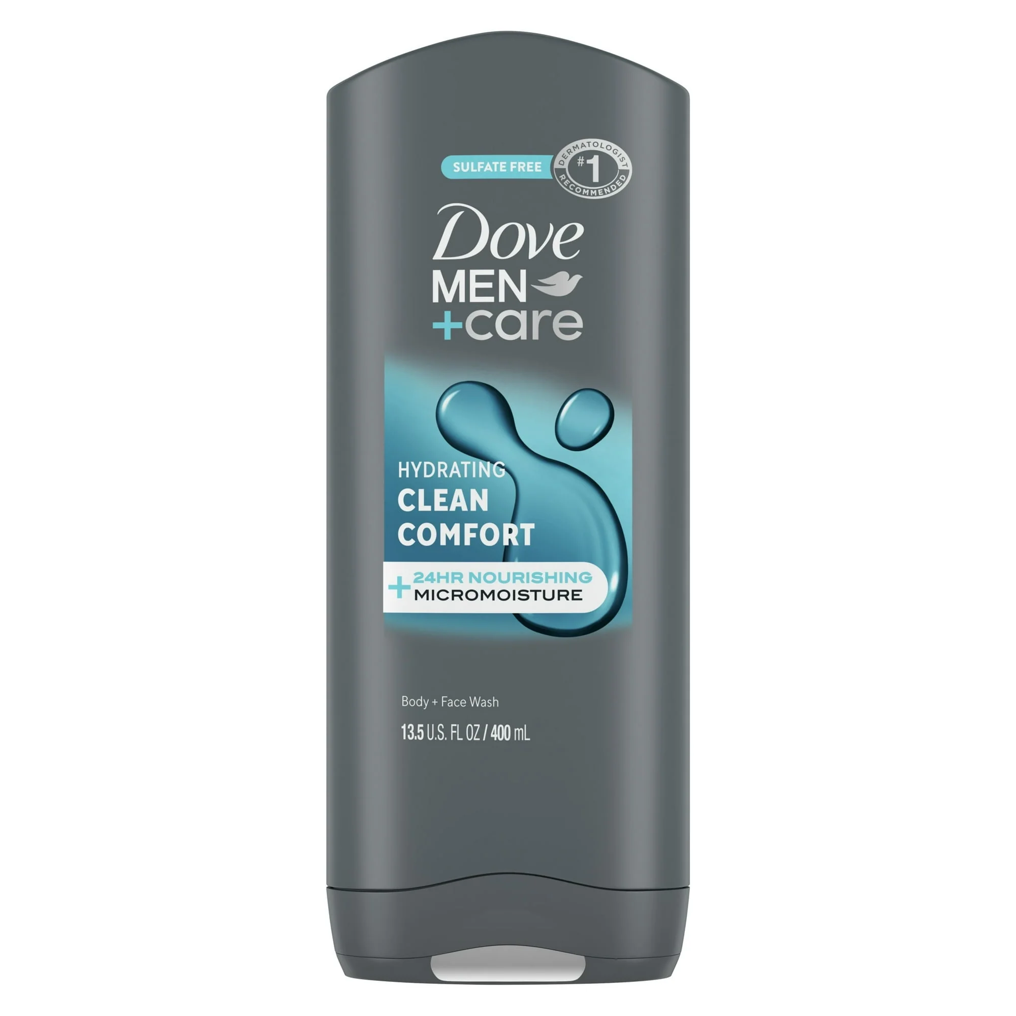 Dove Men+Care Daily Use Face & Body Wash for Men Clean Comfort All Skin, 13.5 oz