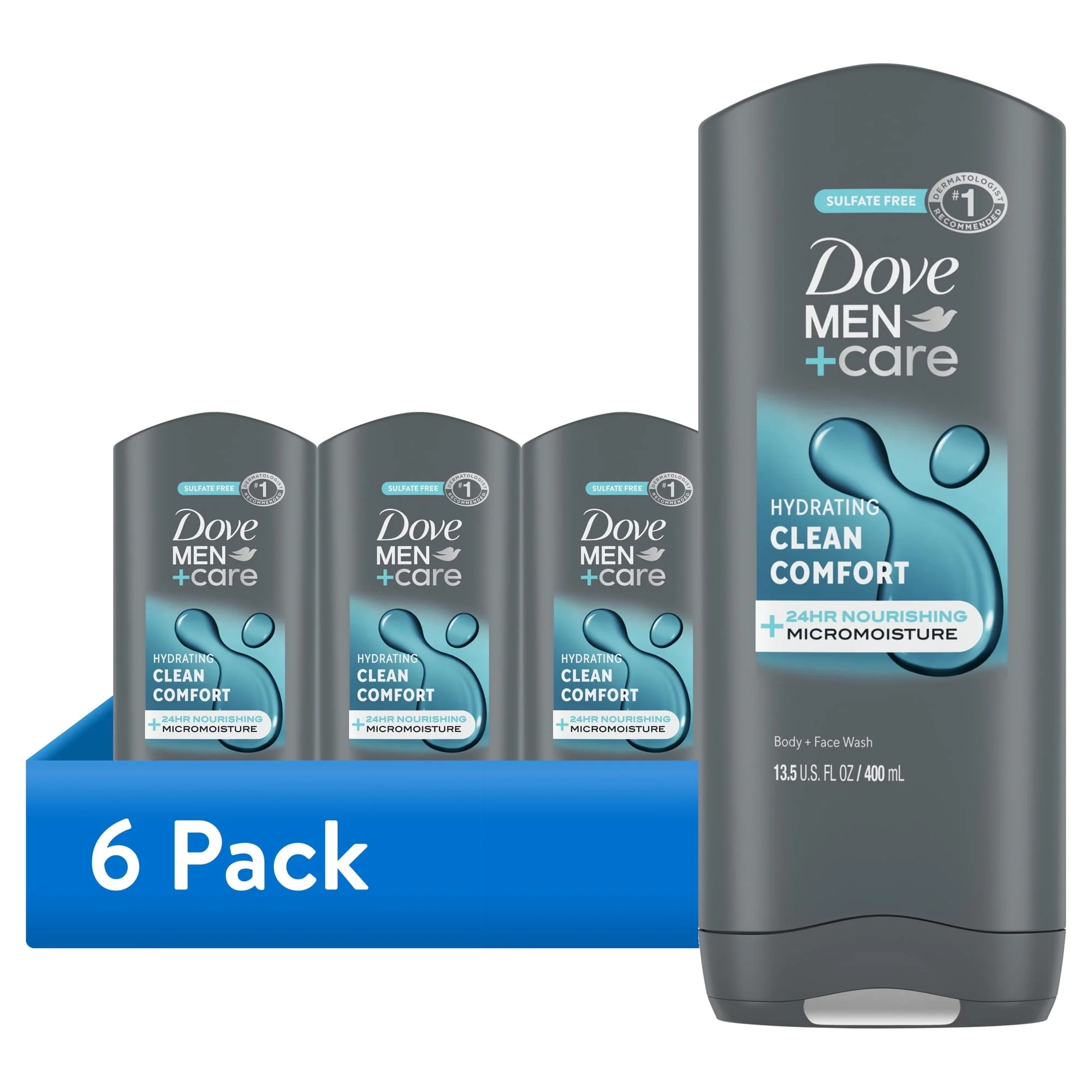 Dove Men+Care Daily Use Face & Body Wash for Men Clean Comfort All Skin, 13.5 oz - Image 10