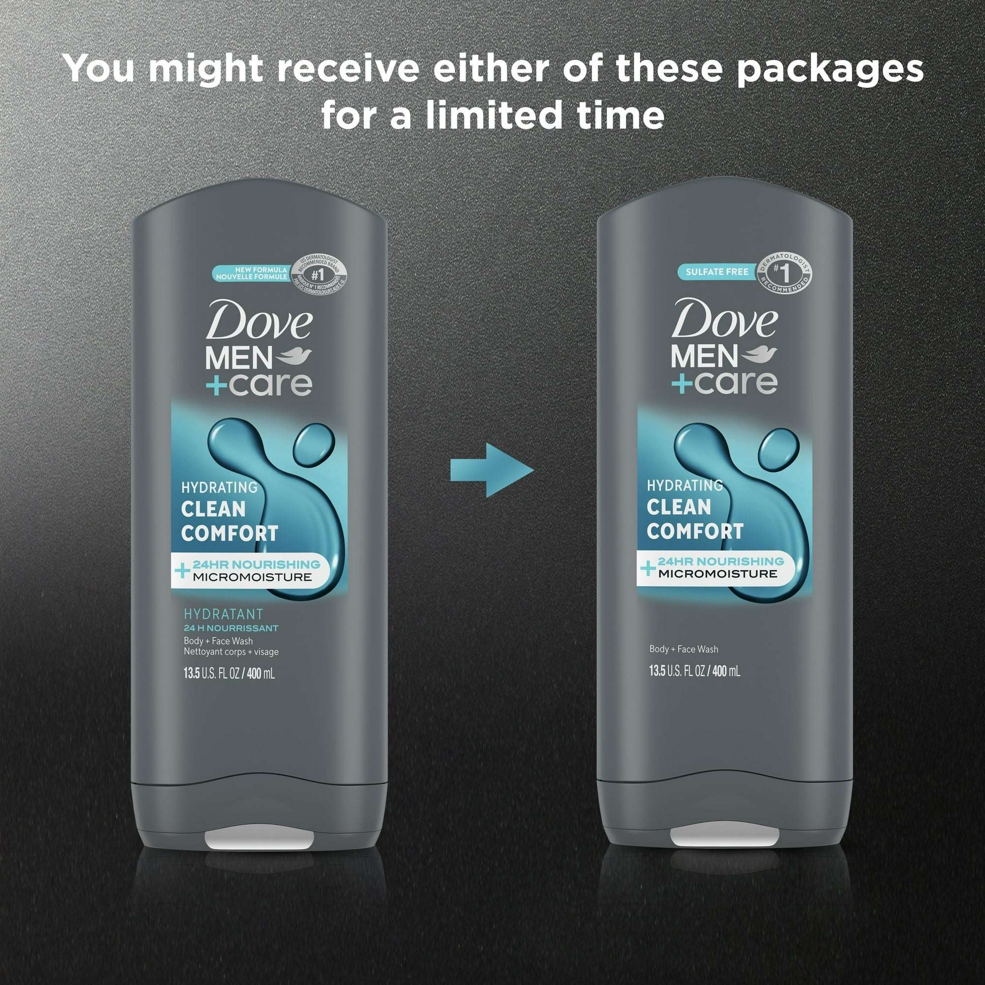Dove Men+Care Daily Use Face & Body Wash for Men Clean Comfort All Skin, 13.5 oz - Image 3