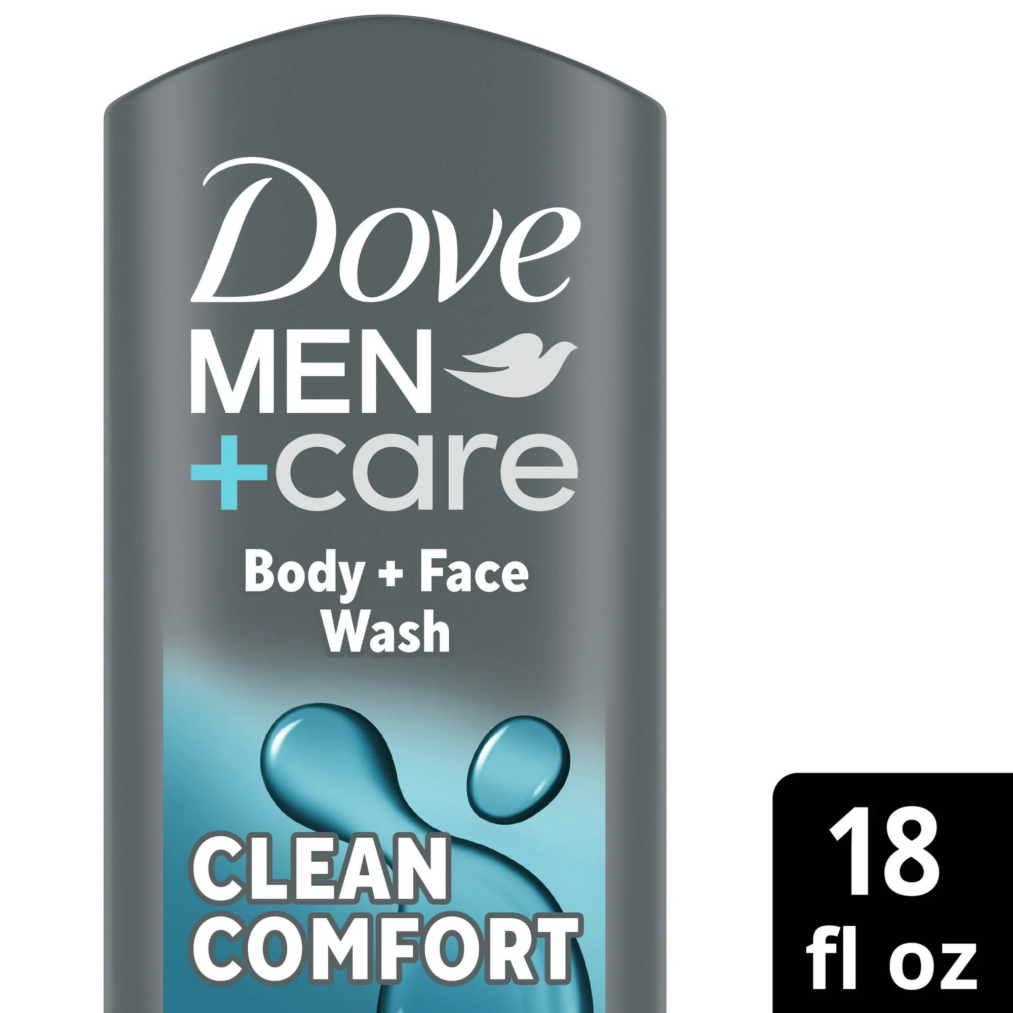 Dove Men+Care Hydrating Gentle Face & Body Wash for Men Clean Comfort All Skin, 18 oz - Image 2