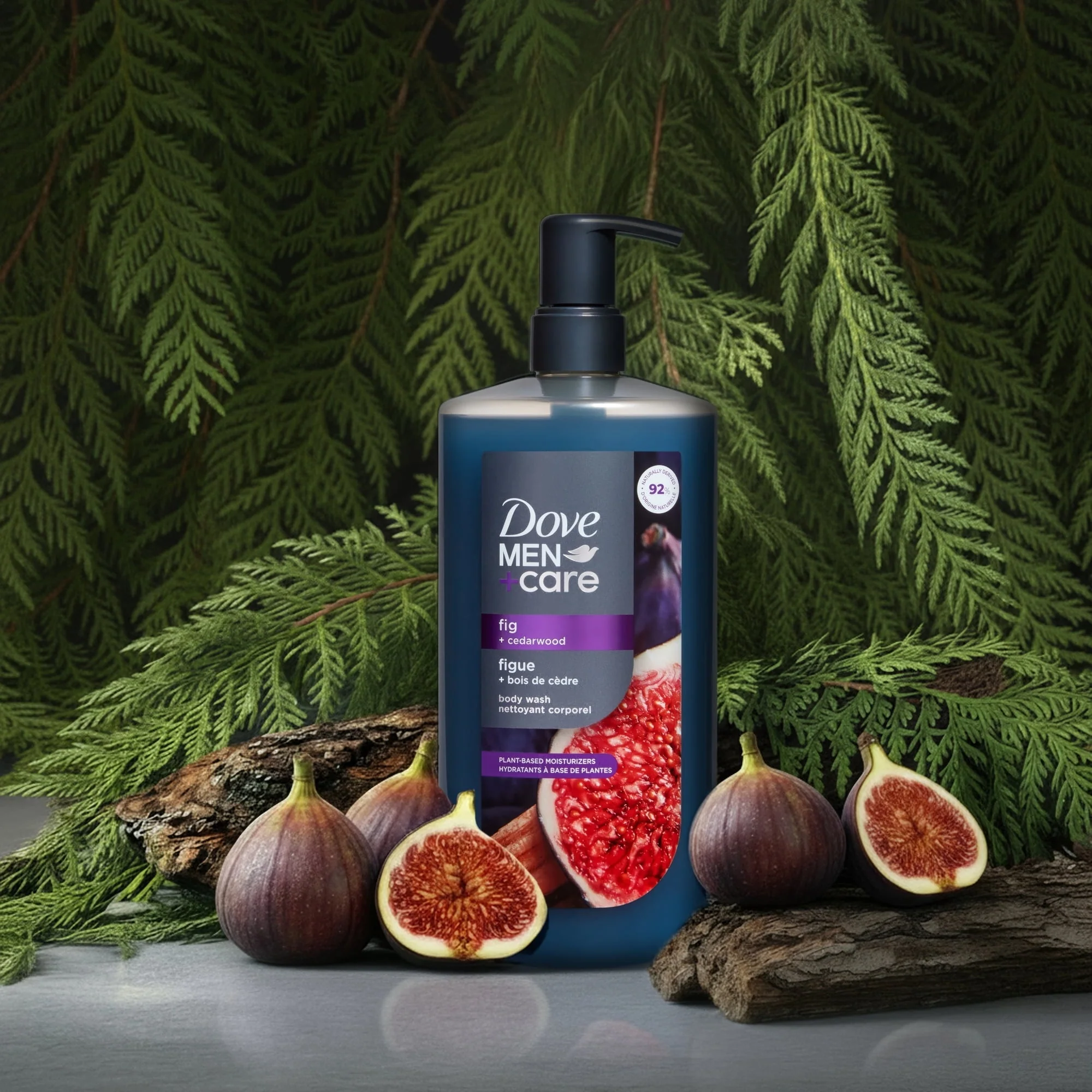 Dove Men Care Moisturizing Body Wash for Men Fig Cedarwood Plant-Based Cleanser, 26 fl oz - Image 5