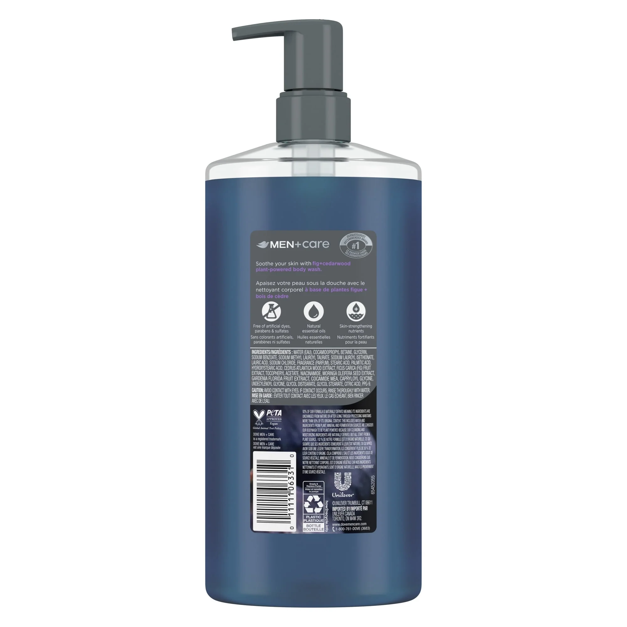 Dove Men Care Moisturizing Body Wash for Men Fig Cedarwood Plant-Based Cleanser, 26 fl oz - Image 6