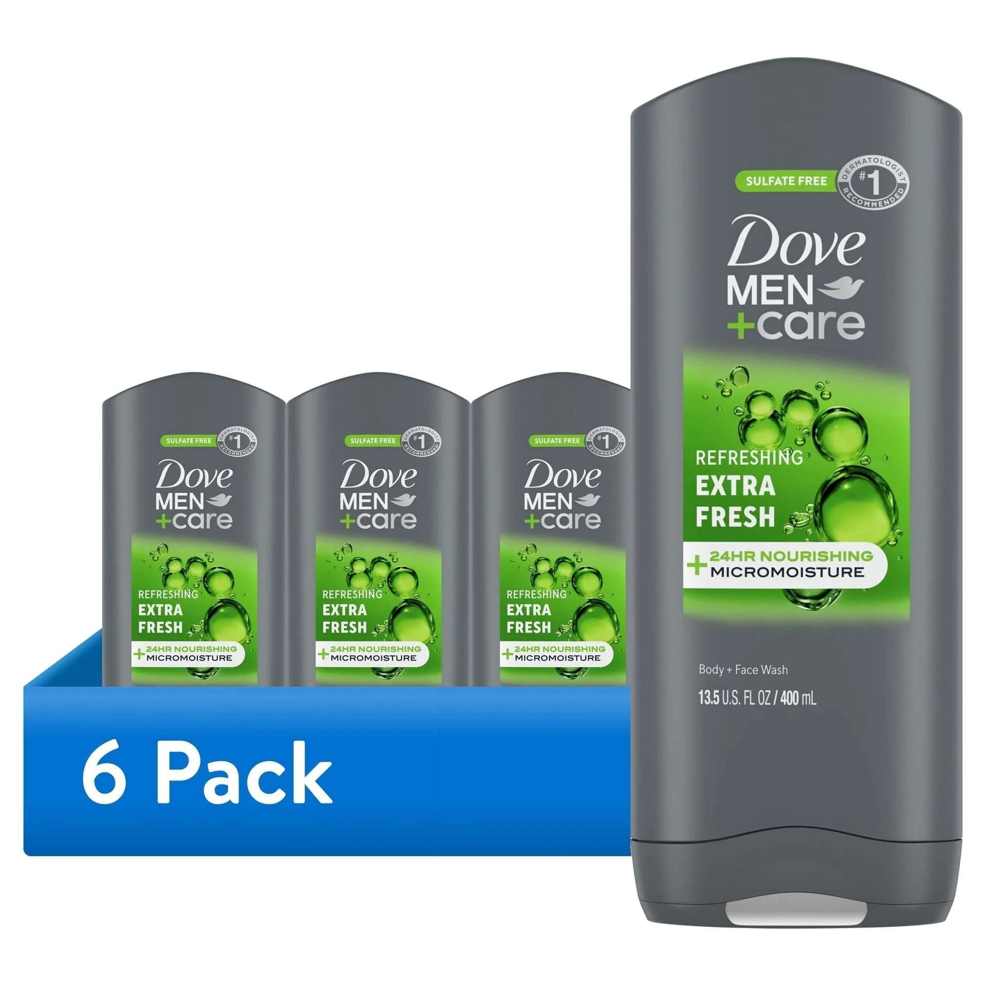 Dove Men+Care Refreshing Daily Use Face & Body Wash for Men All Skin Type, 13.5 oz - Image 10