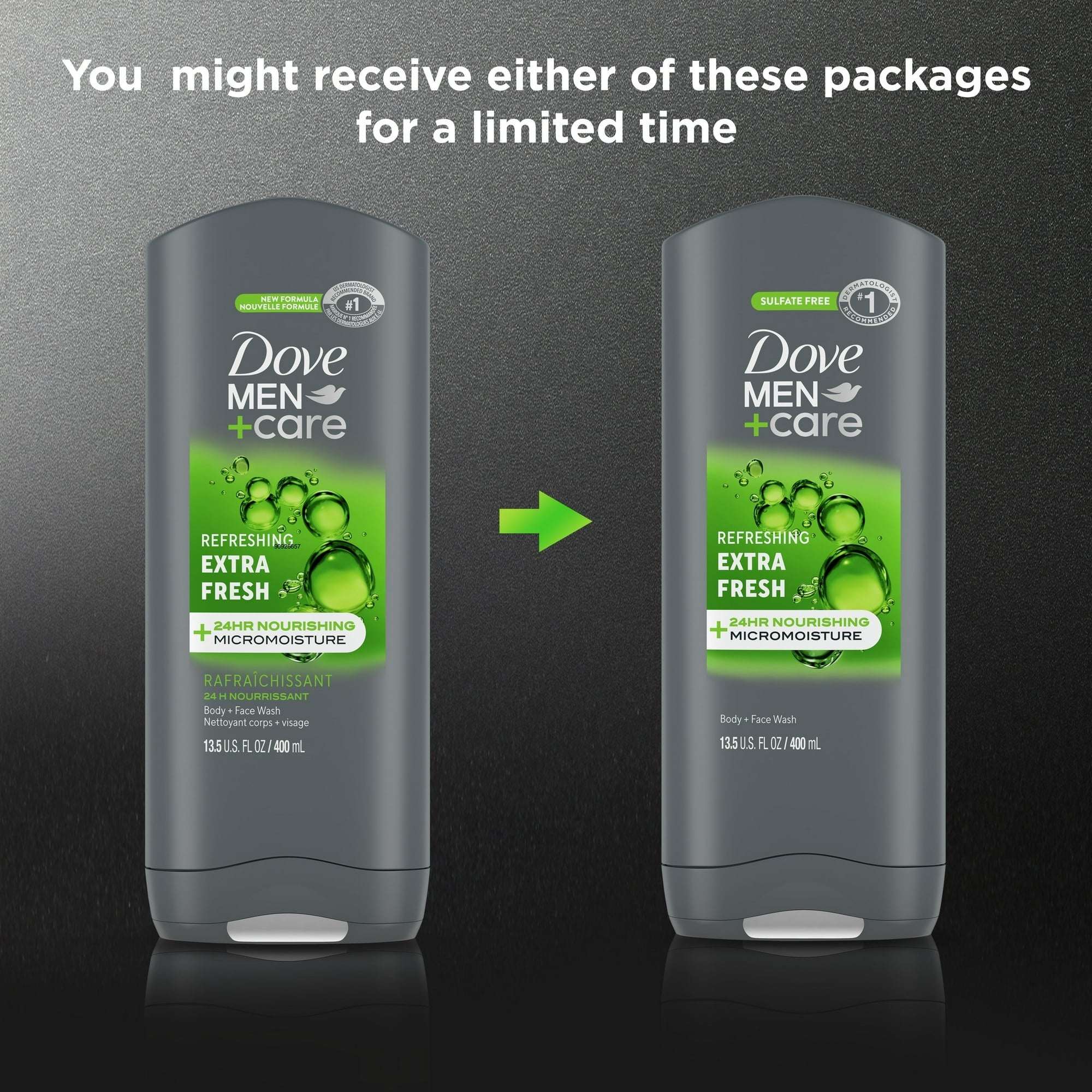 Dove Men+Care Refreshing Daily Use Face & Body Wash for Men All Skin Type, 13.5 oz - Image 3