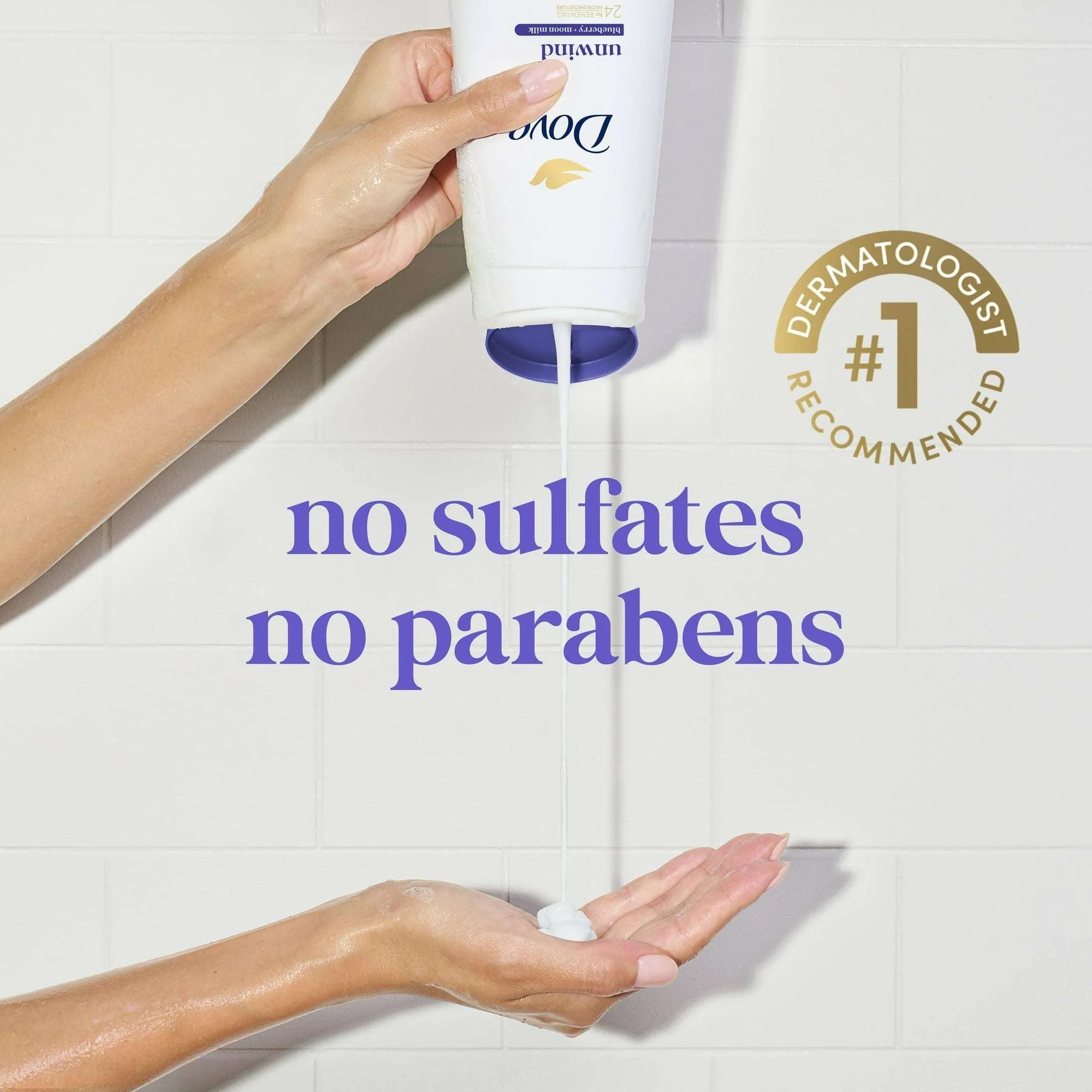 Dove Moisturizing Body Wash Unwind Blueberry & Moon Milk, 30.6 oz - Image 12