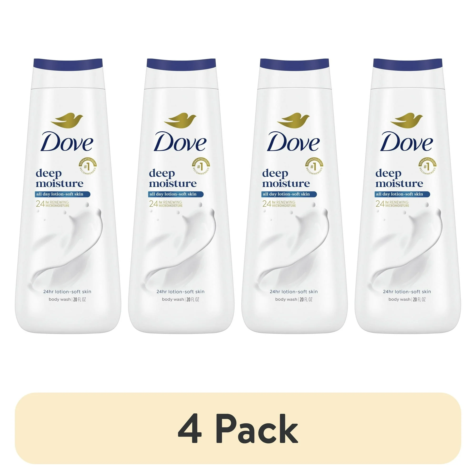 Dove Moisturizing Liquid Body Wash Cleanser for Women Deep Moisture, 20 oz - Image 3