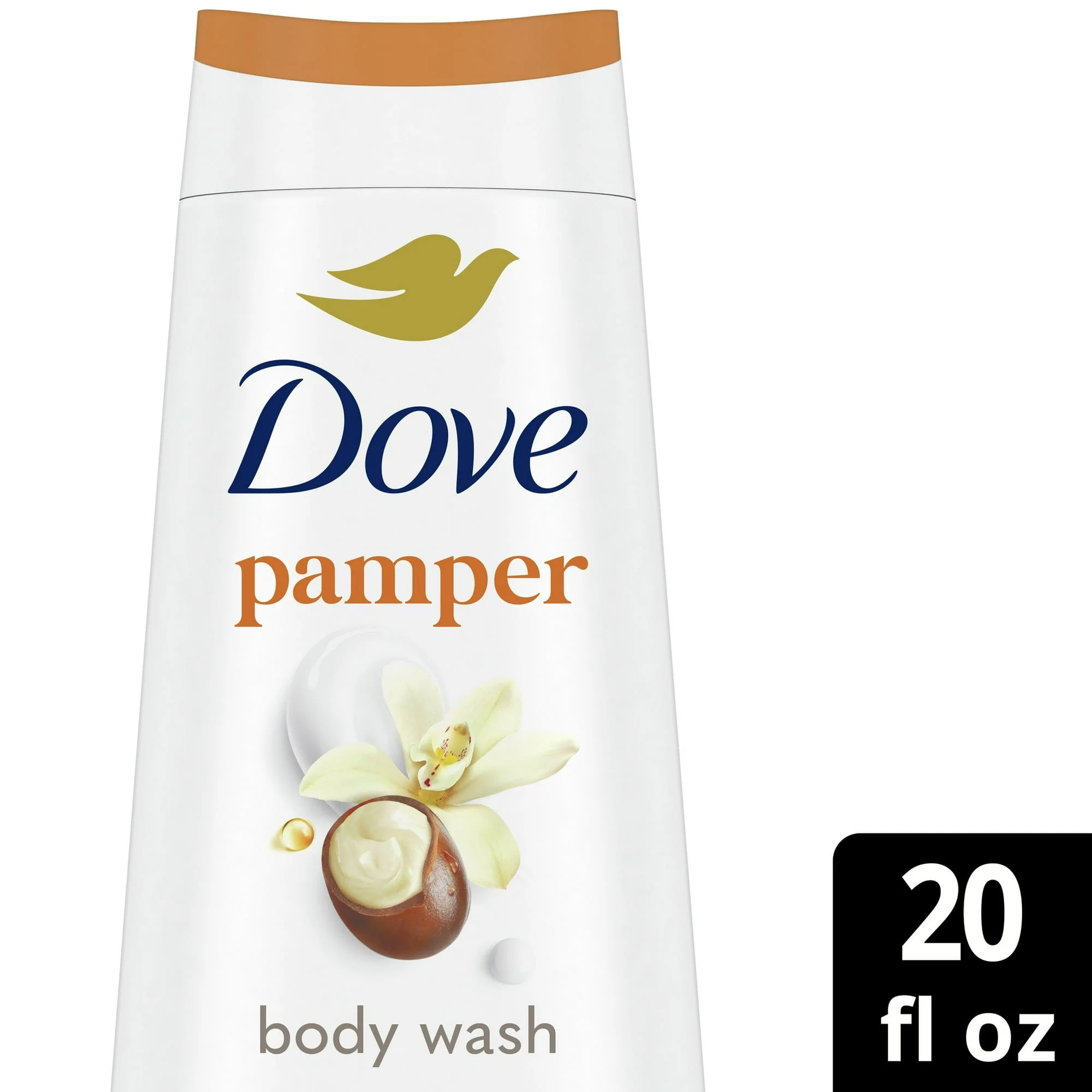 Dove Pampering Shea Butter & Warm Vanilla Liquid Body Wash, 20 oz - Image 2