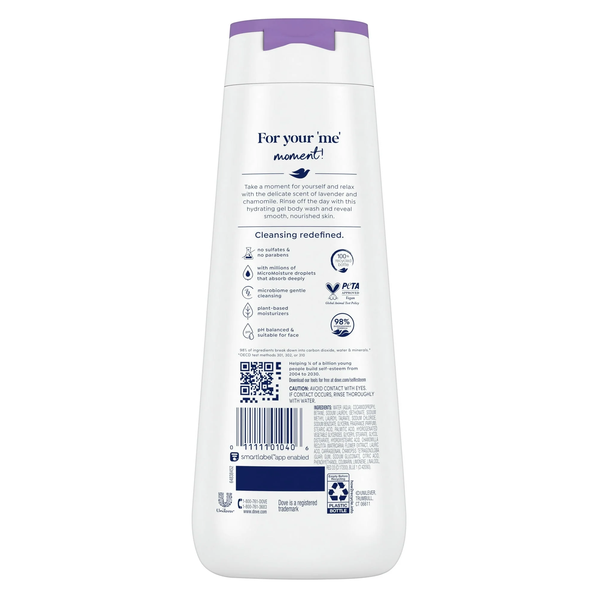 Dove Relaxing Body Wash for Women Lavender Oil & Chamomile Cleanser, 20 oz - Image 13