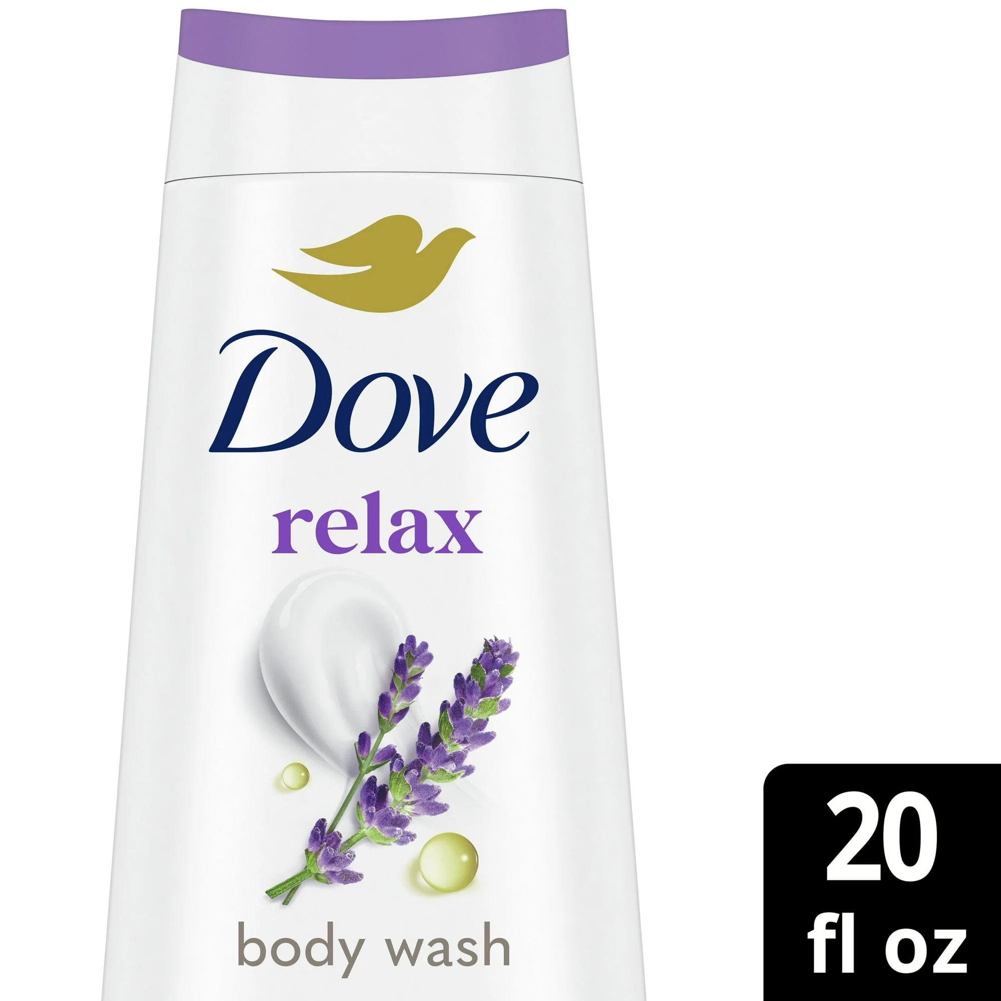 Dove Relaxing Body Wash for Women Lavender Oil & Chamomile Cleanser, 20 oz - Image 2