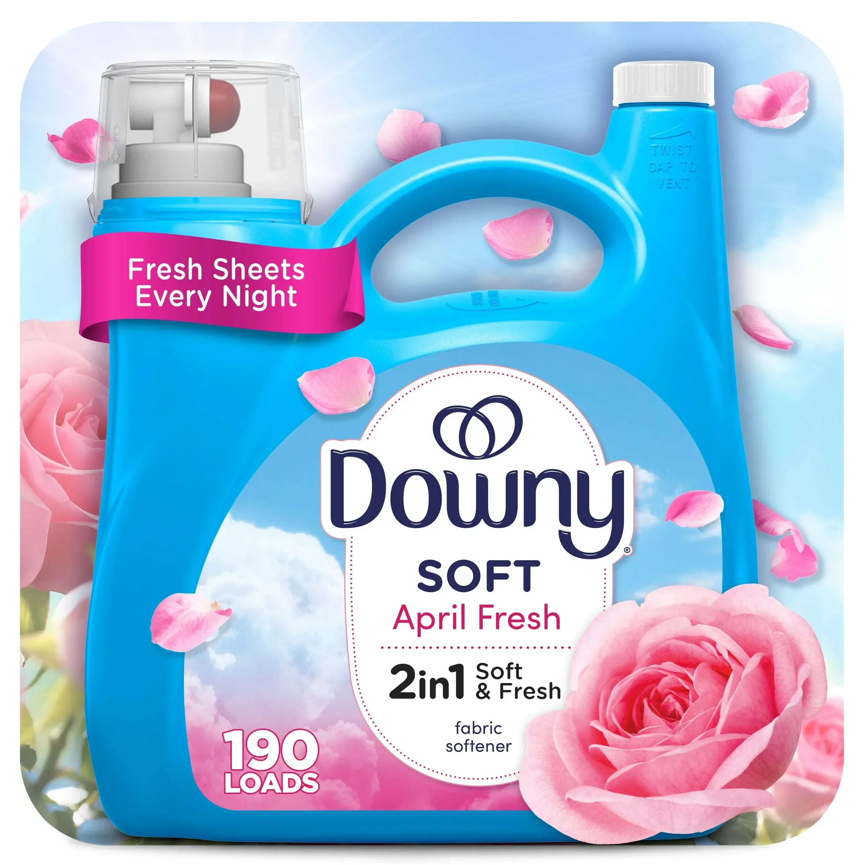 Downy Liquid Fabric Softener and Conditioner, April Fresh Scent, 44 fl oz, 60 Loads - Image 15