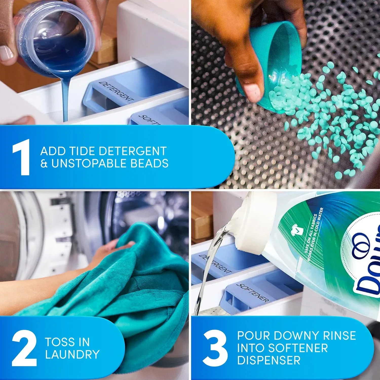 Downy Rinse Laundry Odor Remover, Cool Cotton, 87.5 fl. oz. - Image 4