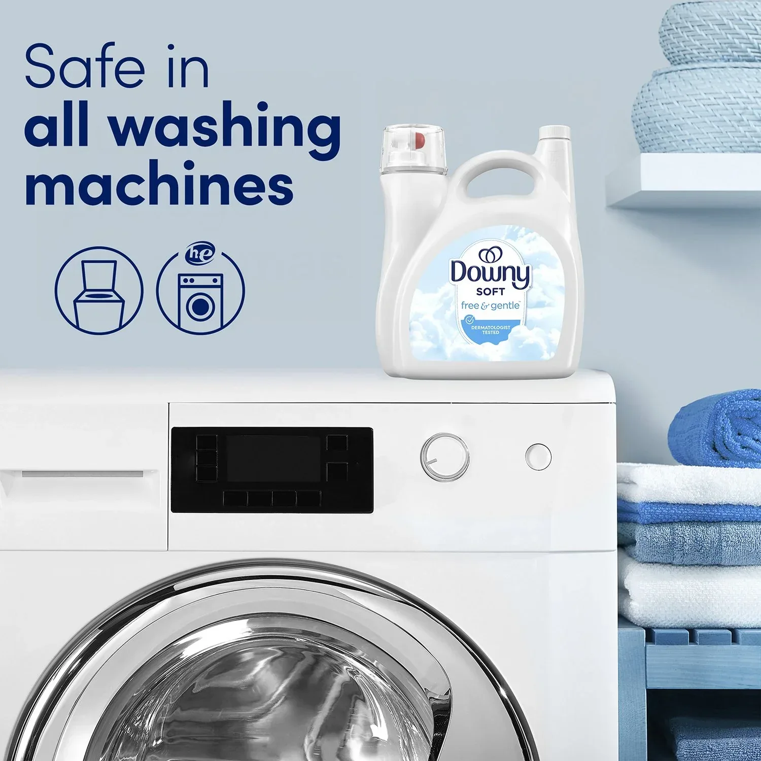 Downy Soft Free & Gentle Liquid Fabric Softener, 257 loads, 150 fl. oz. - Image 13
