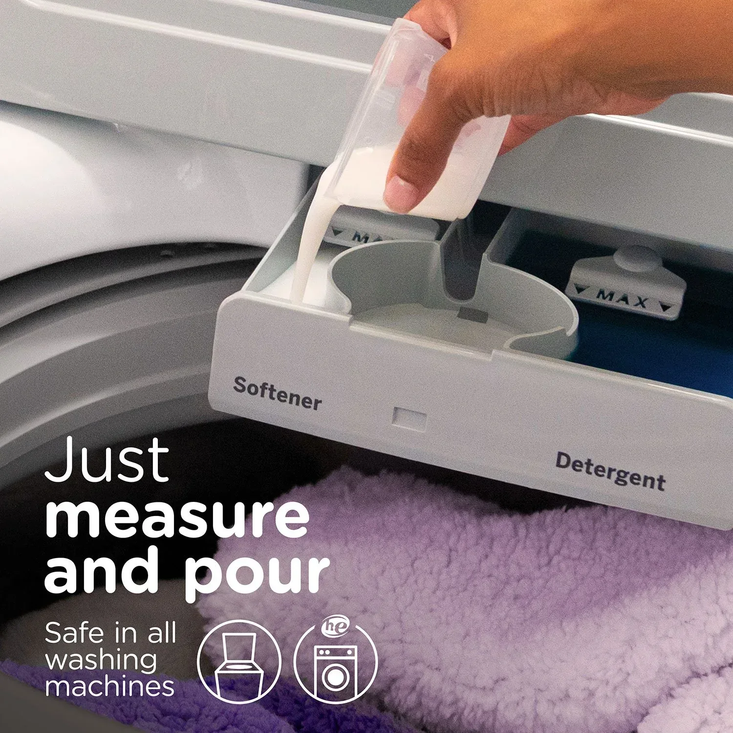 Downy Ultra Soft + Calm Liquid Fabric Softener, Lavender and Vanilla Bean, 164 Loads, 111 fl. oz. - Image 4