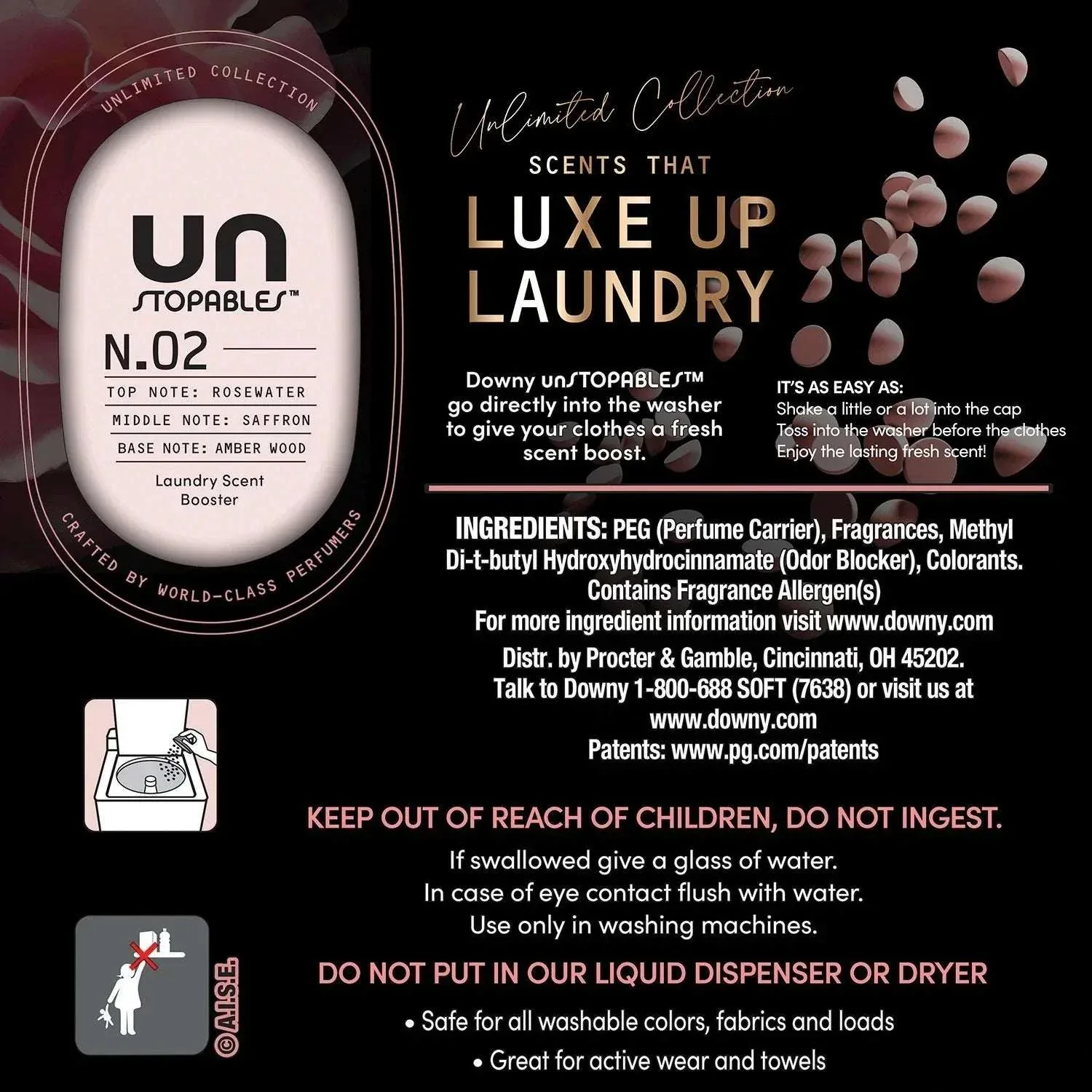 Downy Unstopables Unlimited Collection Scent Booster Beads, No. 2, 26.3 oz. - Image 2