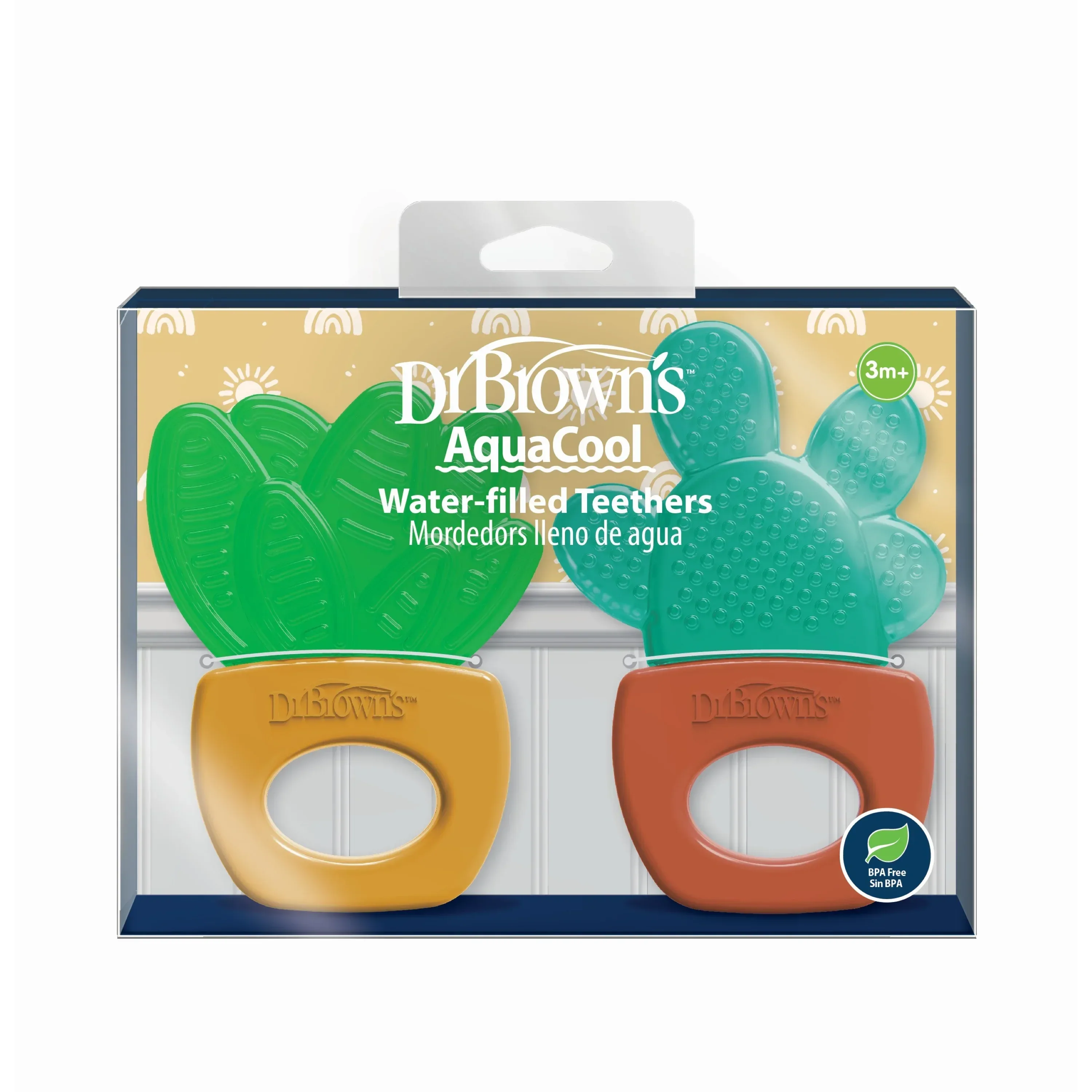Dr. Brown's Aqua Cool Water-Filled Baby Teether, Cool Relief, BPA Free, Pineapple/Apple, 3m+, 2 Pack - Image 6