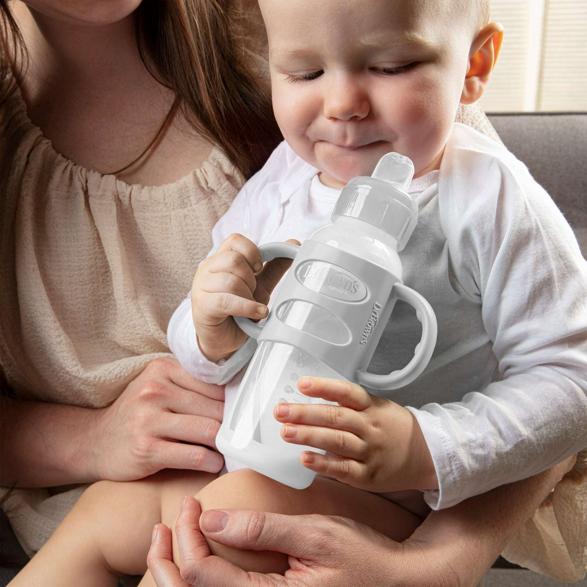 Dr. Brown's Natural Flow Anti-Colic Options+ First Year Baby Bottle Gift Set, Gray, BPA free, 0m+ - Image 4