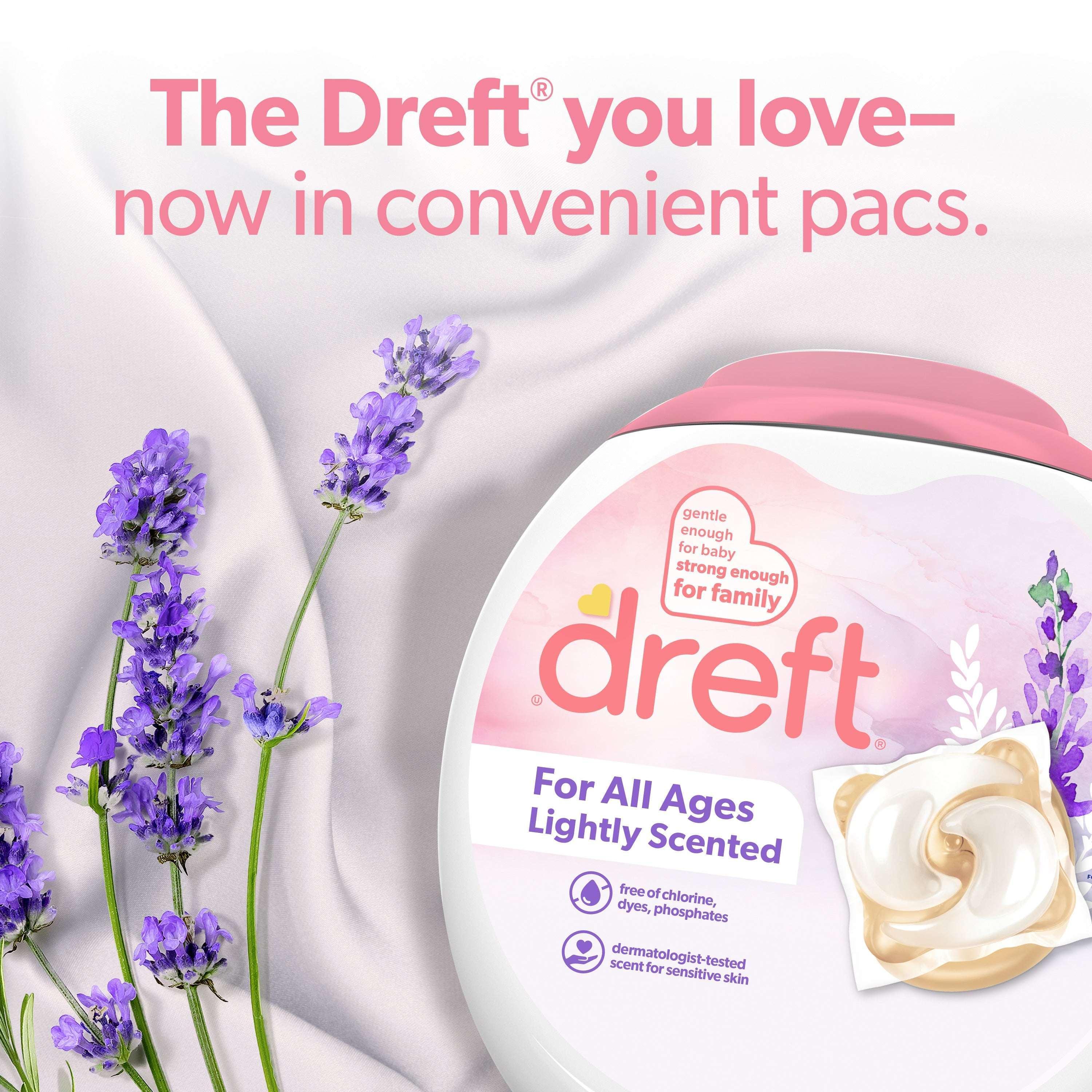 Dreft Baby Laundry Detergent XL Pacs, Sensitive Skin, Hypoallergenic, Lightly Scented Lavender, 25 Count - Image 3