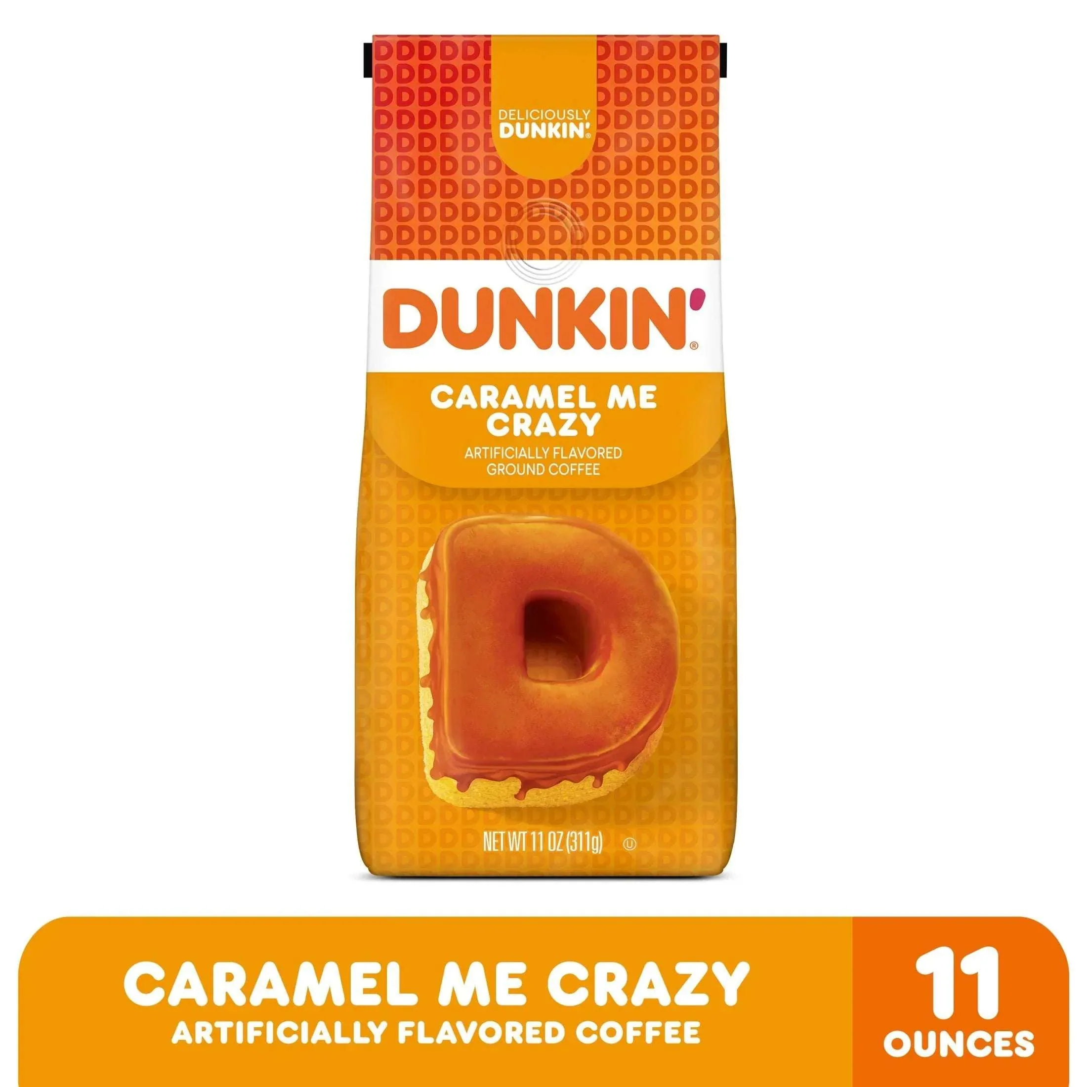 Dunkin’ Caramel Me Crazy Ground Coffee, 11 oz - Image 2