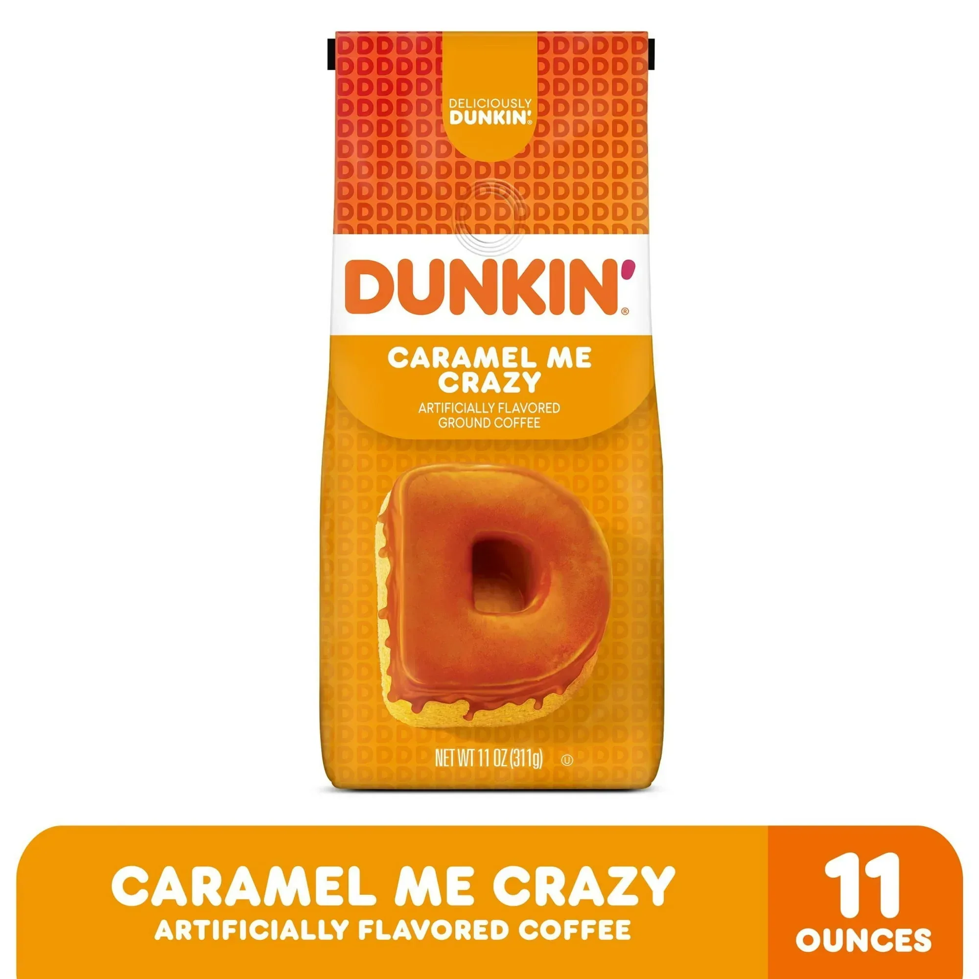 Dunkin’ Caramel Me Crazy Ground Coffee, 11 oz - Image 2