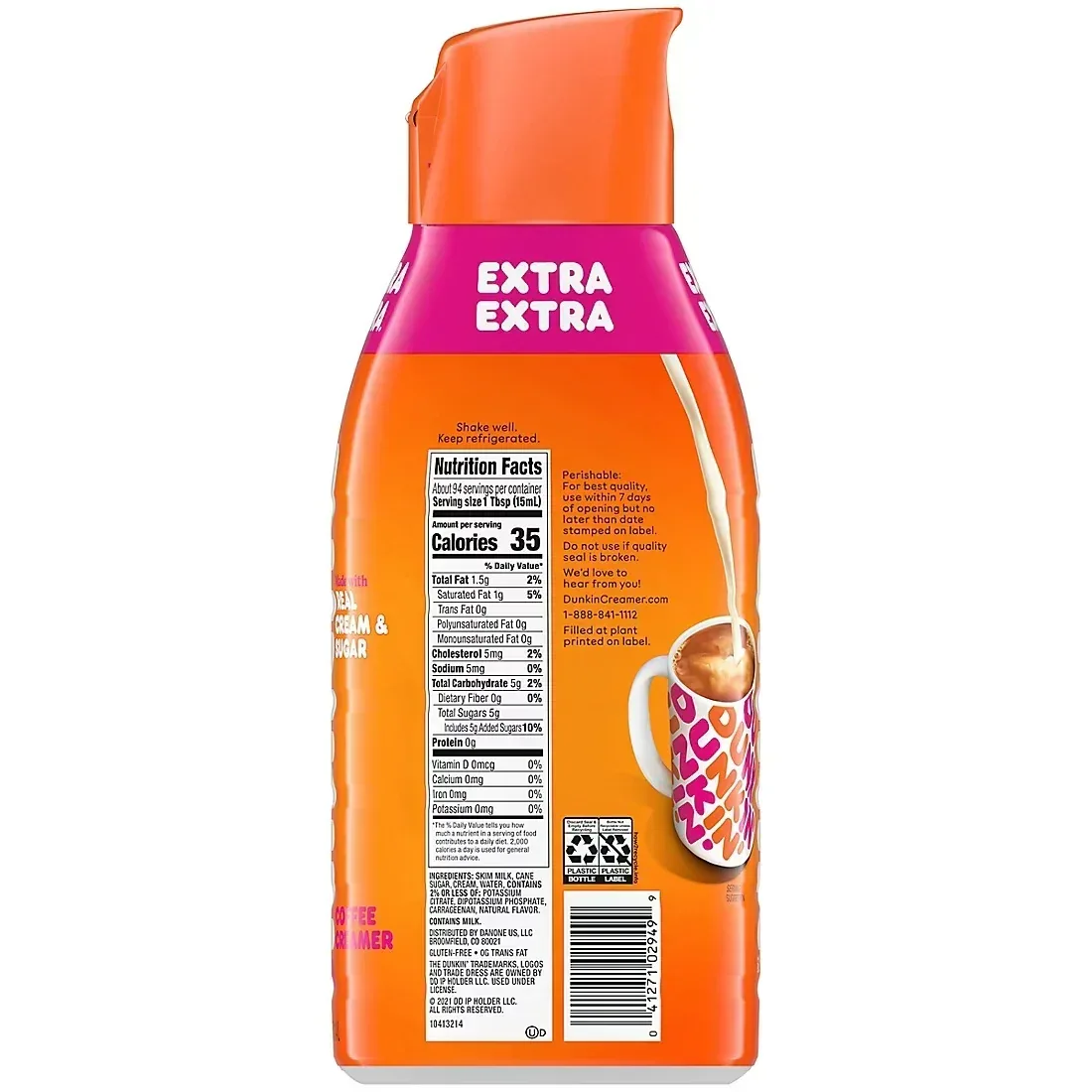 Dunkin Donuts Coffee Creamer, 48 oz. - Image 2