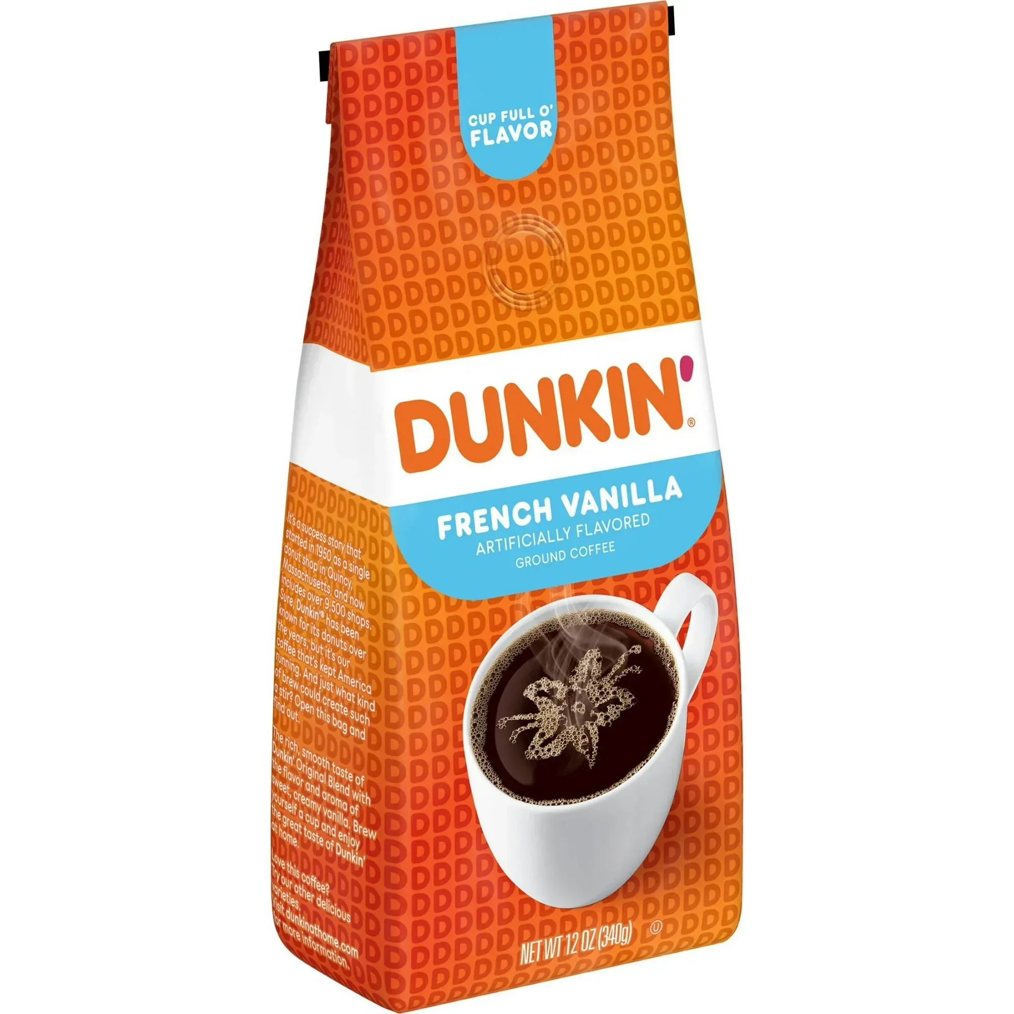 Dunkin’ French Vanilla Artificially Flavored Coffee, Ground Coffee, 12 oz Bag - Image 3