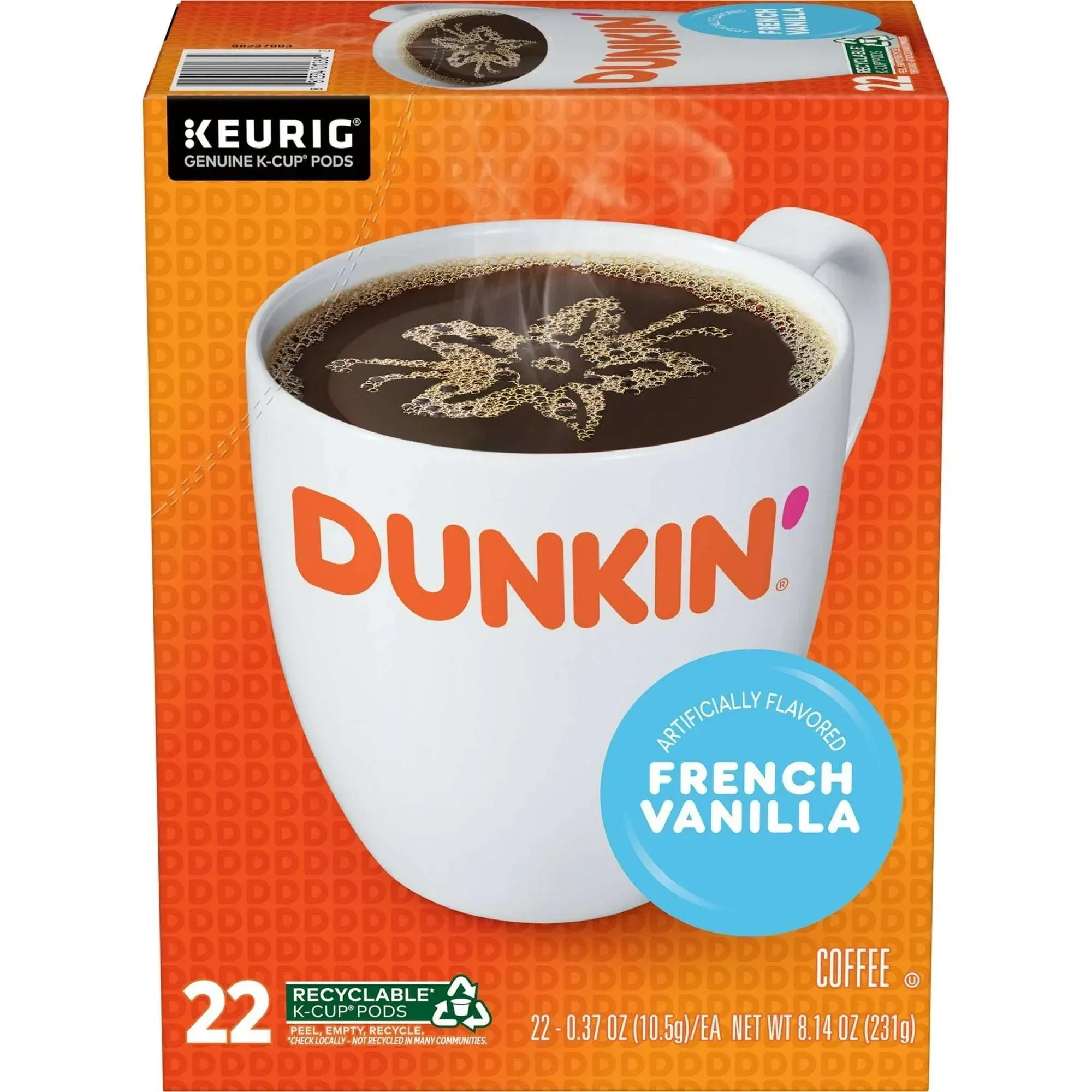 Dunkin’ French Vanilla Artificially Flavored Coffee, Keurig K Cup Pods, 10 Count Box - Image 7