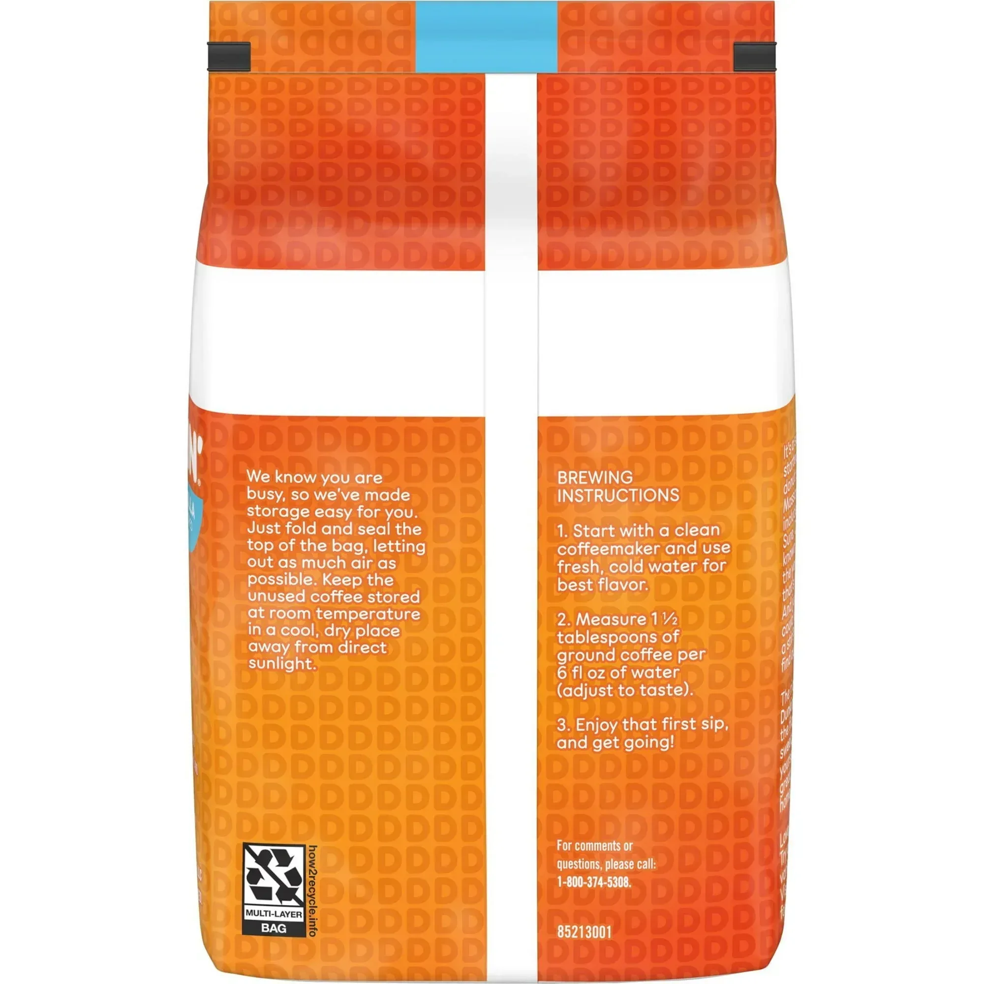 Dunkin’ French Vanilla Artificially Flavored Ground Coffee, 18 oz Bag - Image 6