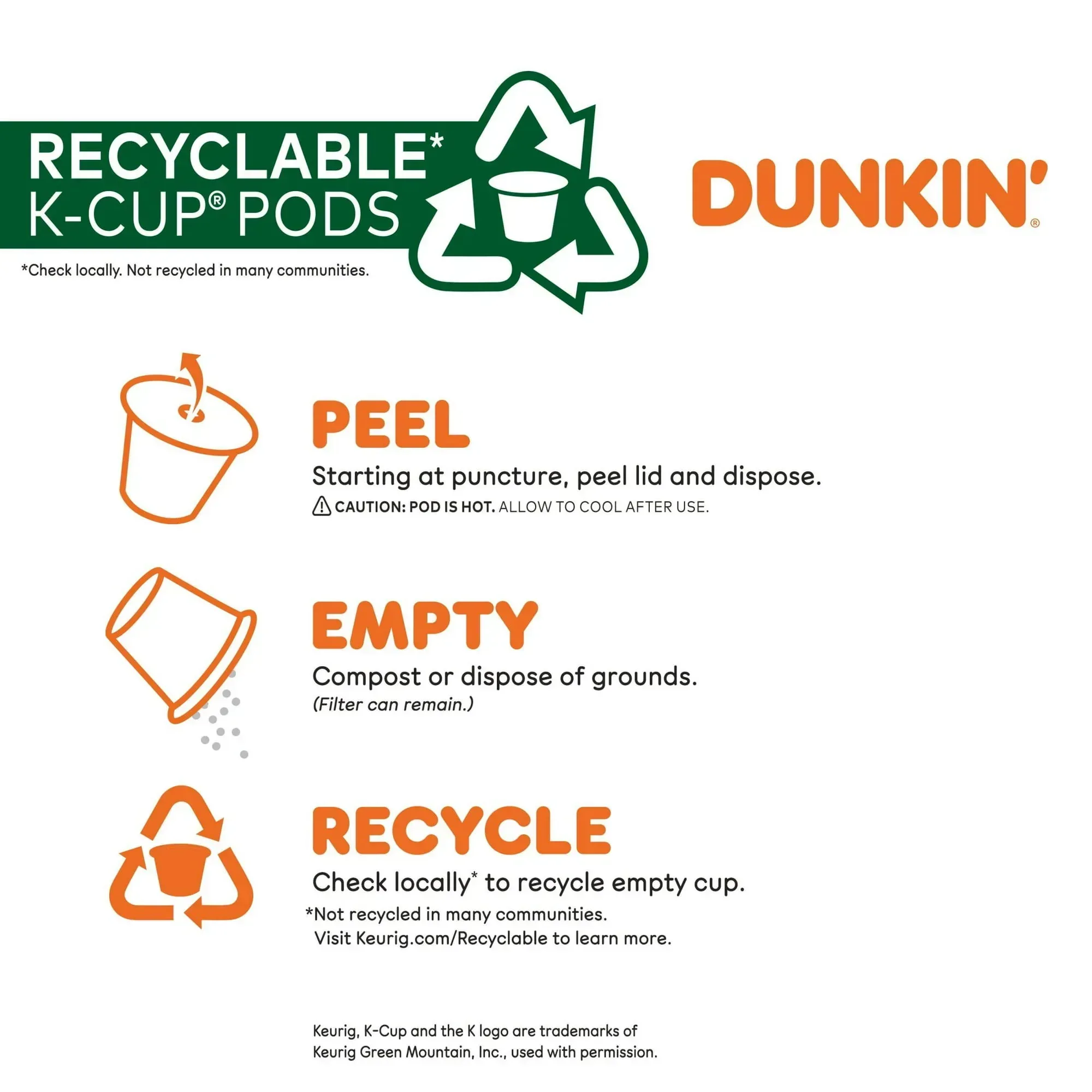 Dunkin’ Original Blend Medium Roast Coffee, Keurig K Cup Pods, 10 Count Box - Image 7