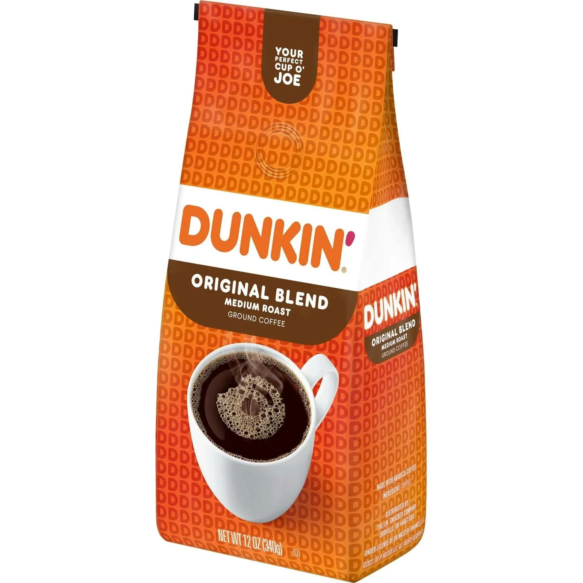 Dunkin’ Original Blend Medium Roast Ground Coffee, 12 oz Bag - Image 2