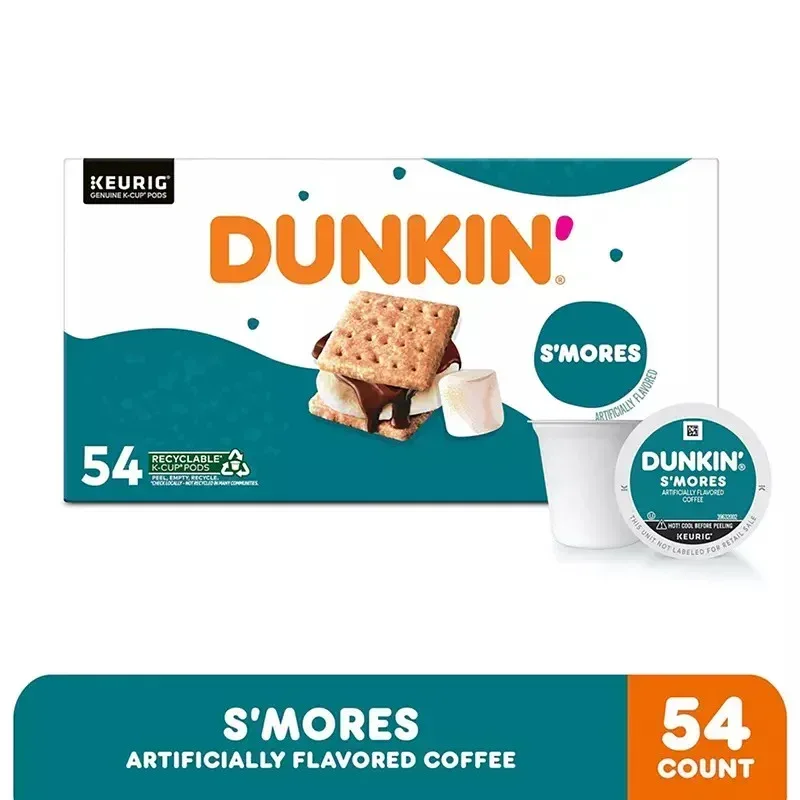 Dunkin' S'mores Artificially Flavored Coffee, Medium Roast, Keurig K-Cup Pods, 54 ct. - Image 4