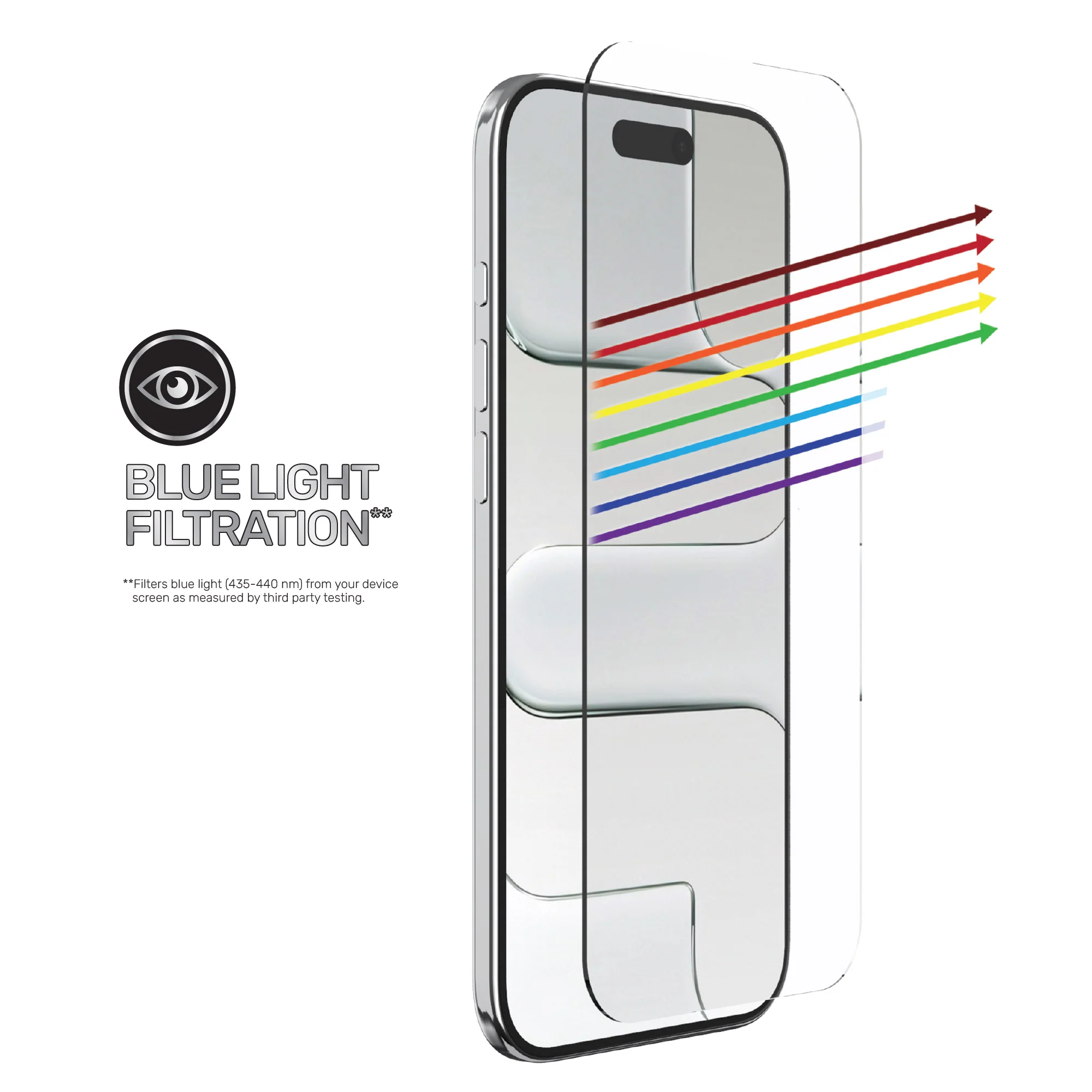 DuraGlass DefenseTech Glass Screen Protector with Blue Light Filtering for iPhone Air - Image 2